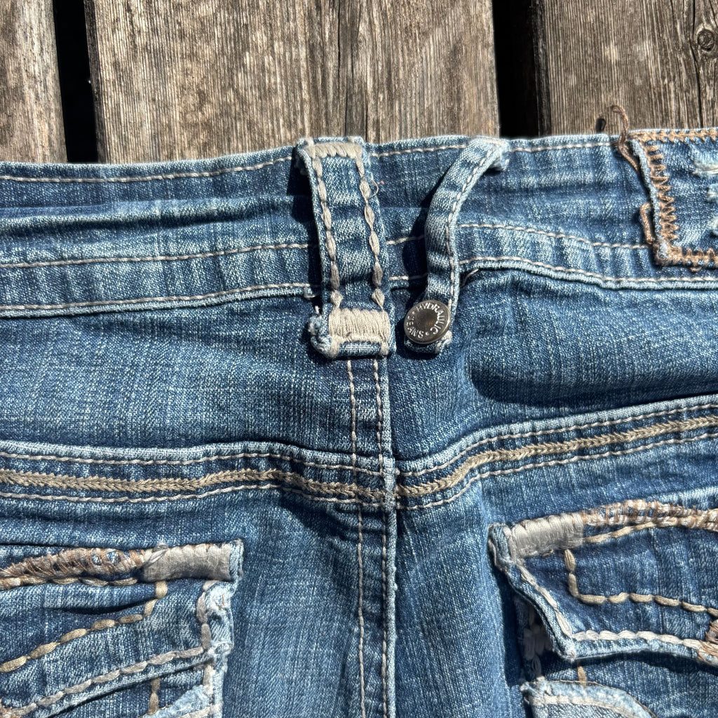 Süße Y2K Jeans Mit tollen Backprint für Frauen 00 90s vintage baddie (L) S39