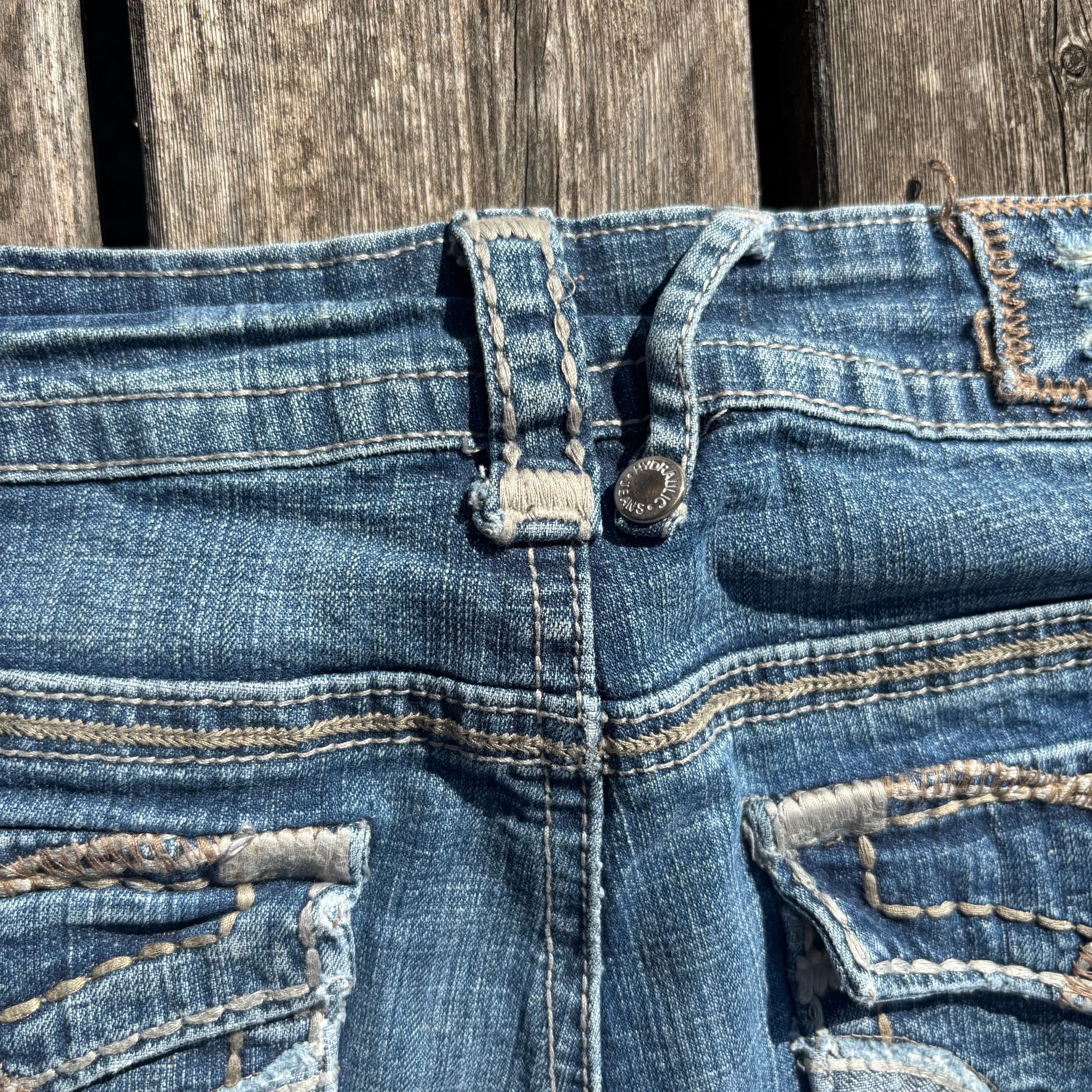 Süße Y2K Jeans Mit tollen Backprint für Frauen 00 90s vintage baddie (L) S39