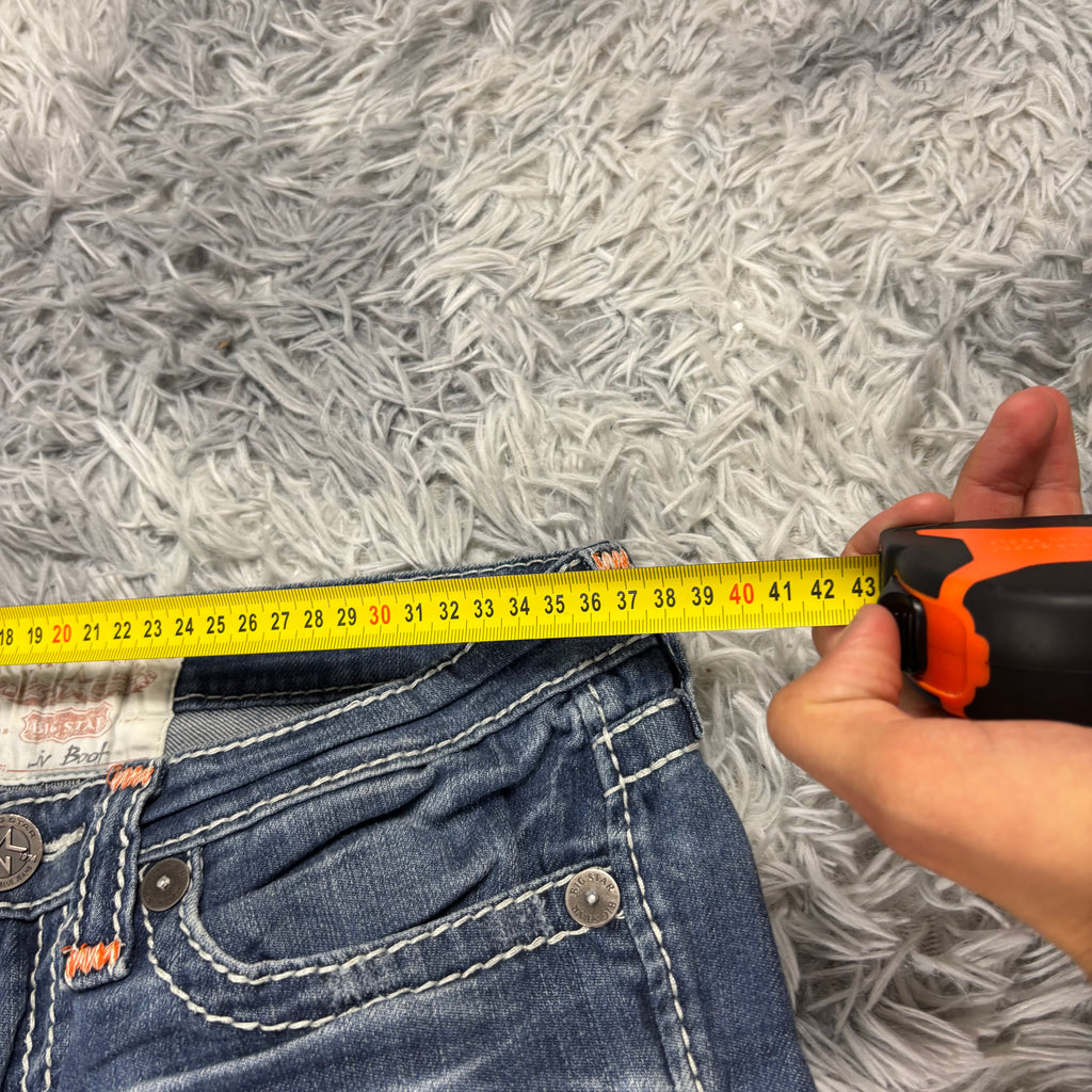 Süße Y2K Bootcut Lowwaist Jeans mit Backprint /women 90s 00s style vintage M S11