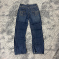 Süße Y2K Bootcut-Straight Jeans mit tollen Backprint /women lowwaist 00s 90s S11 XS