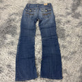 Y2K Lowwaist Bootcut Jeans mit Backprint /women 90s 00s vintage baddie (XXS-XS) S25