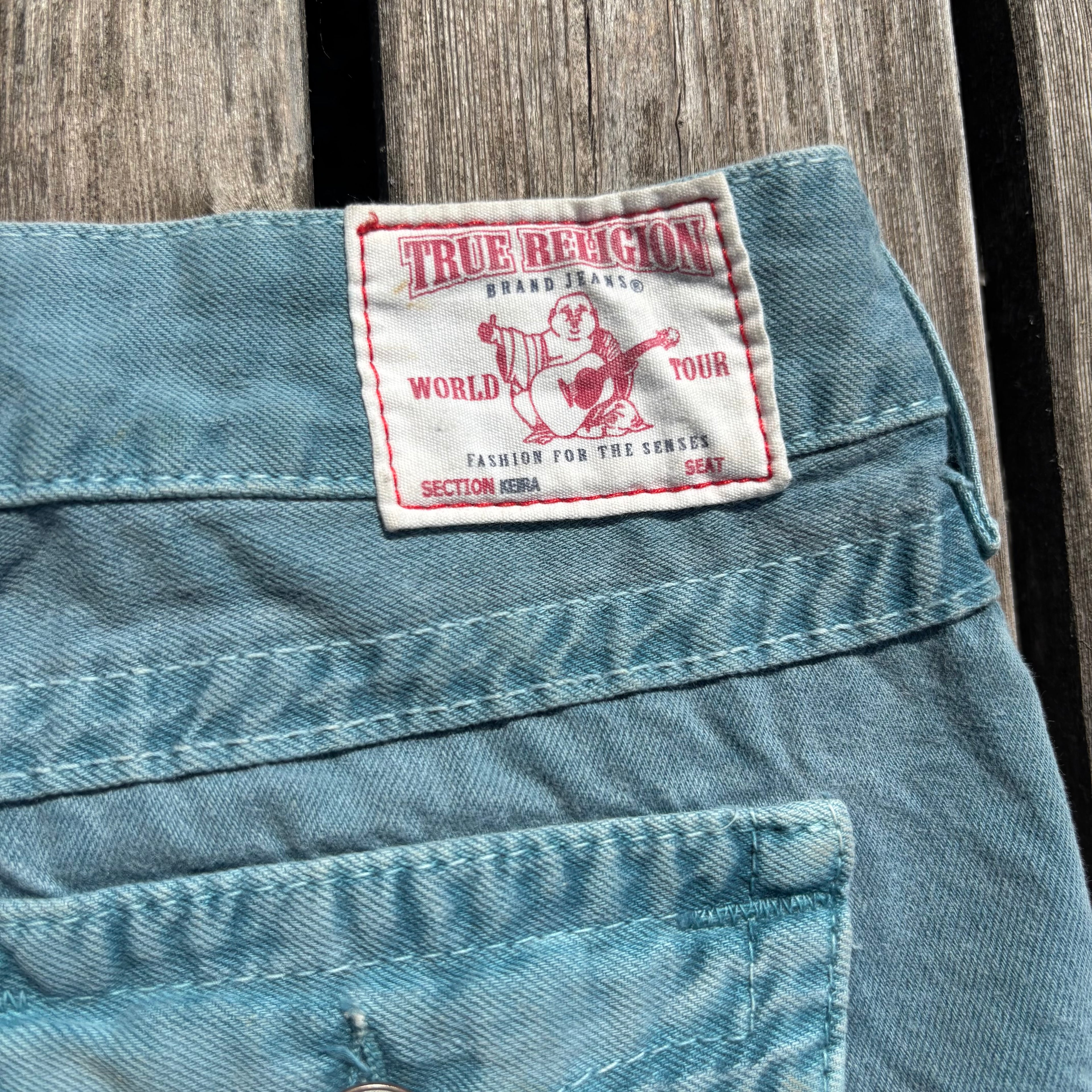 Süße True Religion Shorts/ Hotpants für Frauen /90s 00s streetwear vintage baddie (M-L) S110