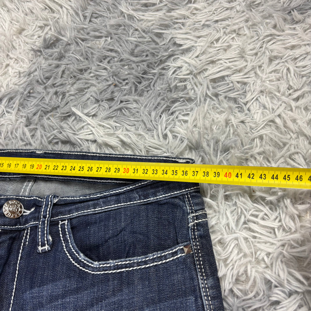 Y2K Lowwaist Bootcut Jeans mit Backprint /women 00s 90s vintage baddie (S-M) /S30