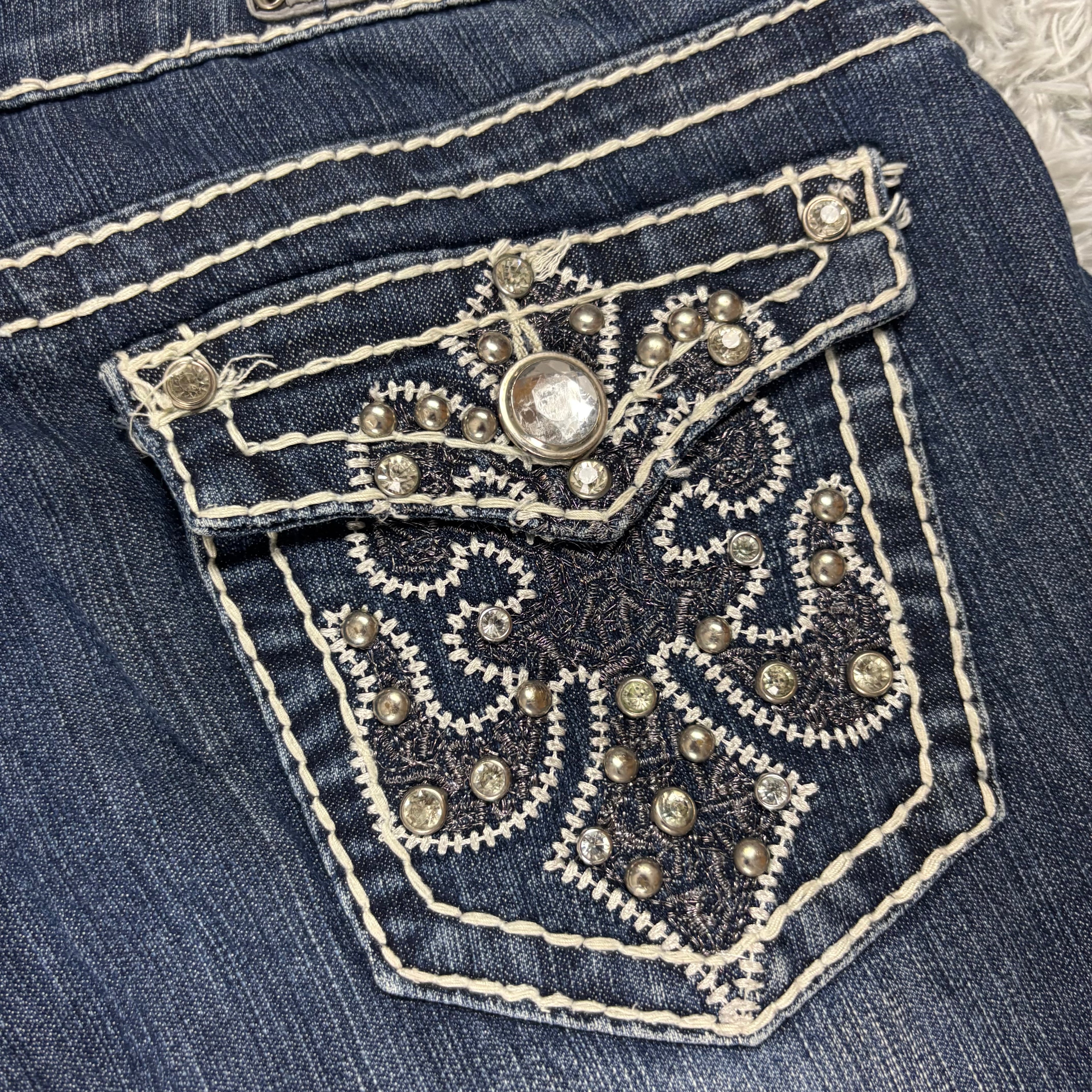Y2K Lowwaist Bootcut Jeans mit Backprint /women 00s 90s vintage baddie (L-XL) S26