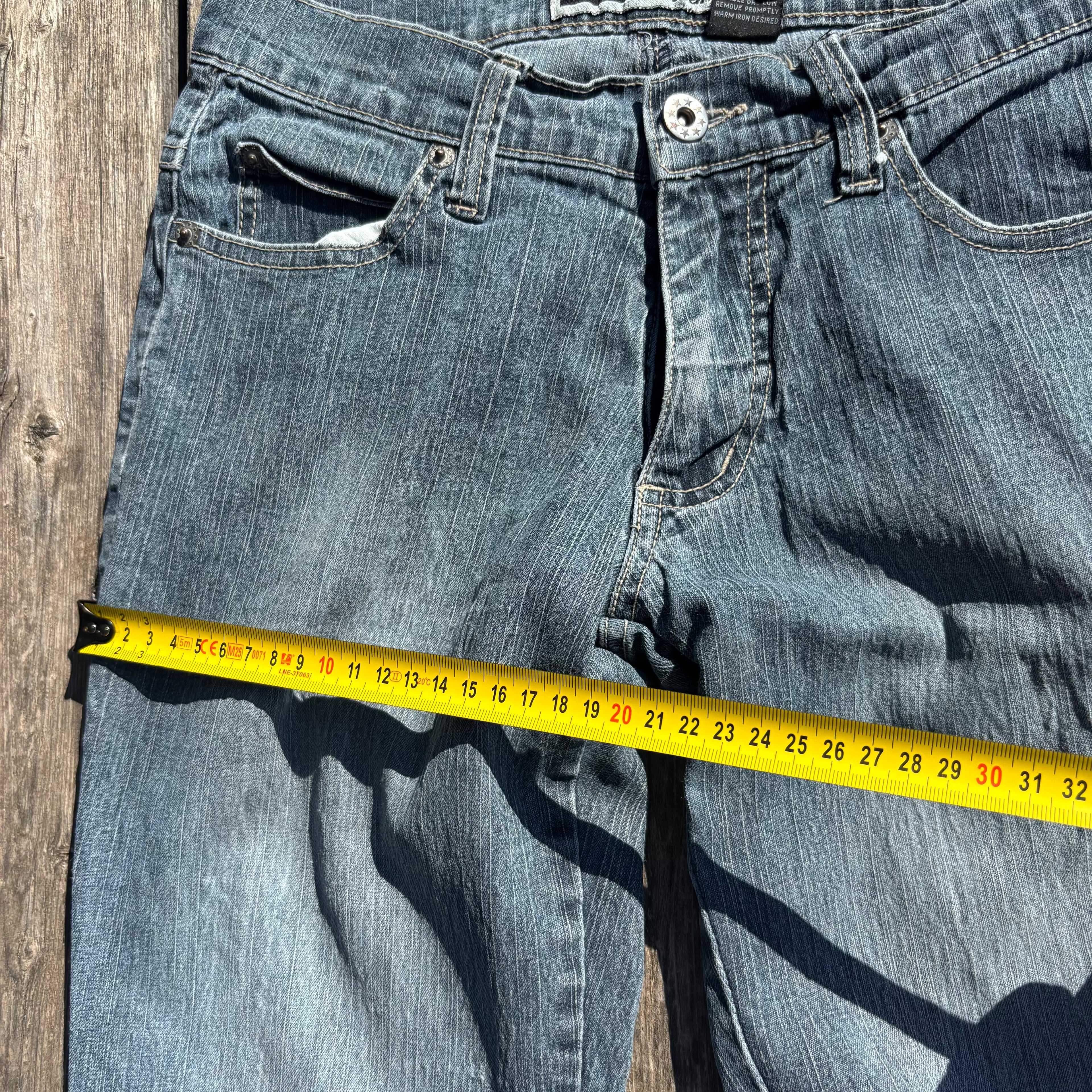 Süße Y2K Vintage Jeans mit Backprint für Frauen / streetwear women vintage 90s 00s (XXXS-XXS) (S38)