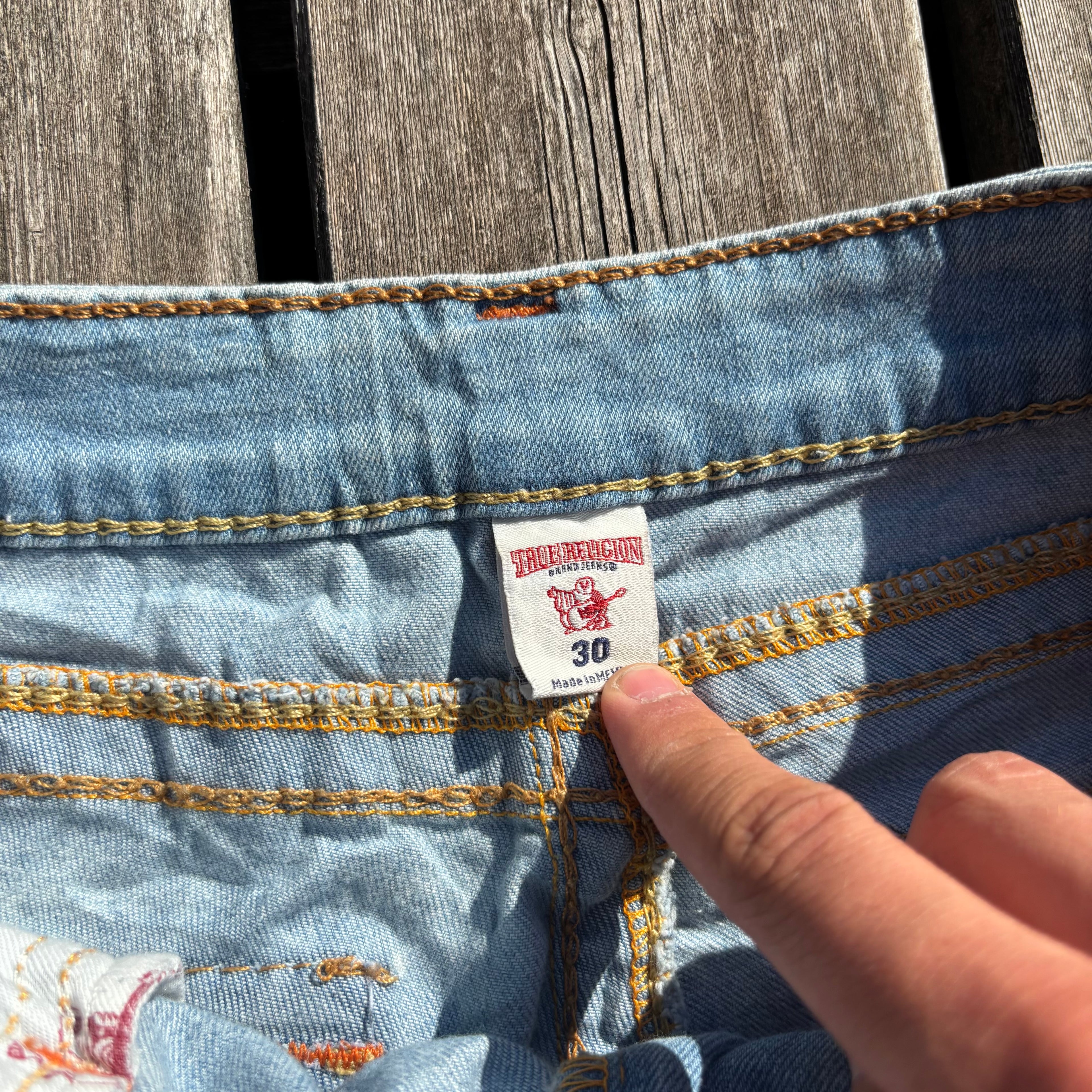 Süße True Religion Shorts/ Hotpants für Frauen /90s 00s streetwear vintage baddie (L) S65