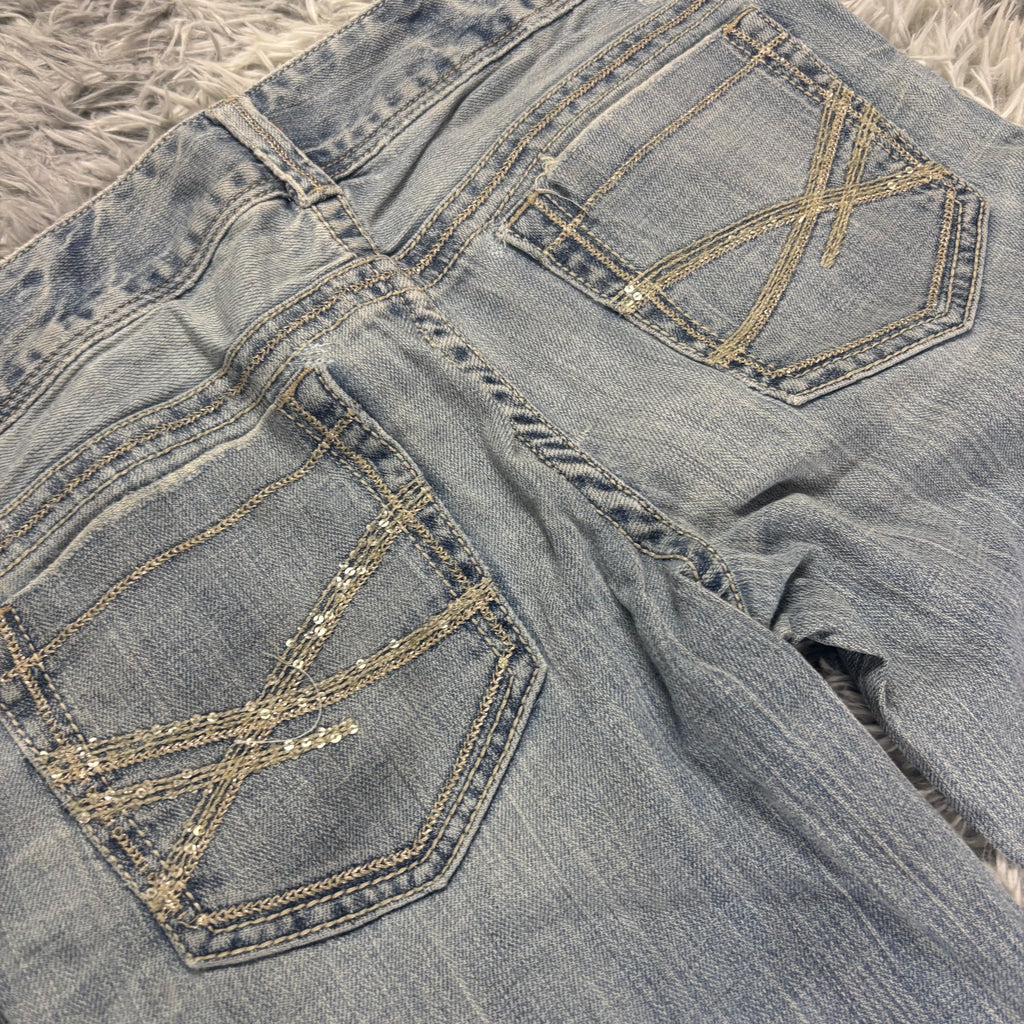 Süße Y2K Vintage women Jeans lowwaist Bootcut 00s 90s style M (S14)