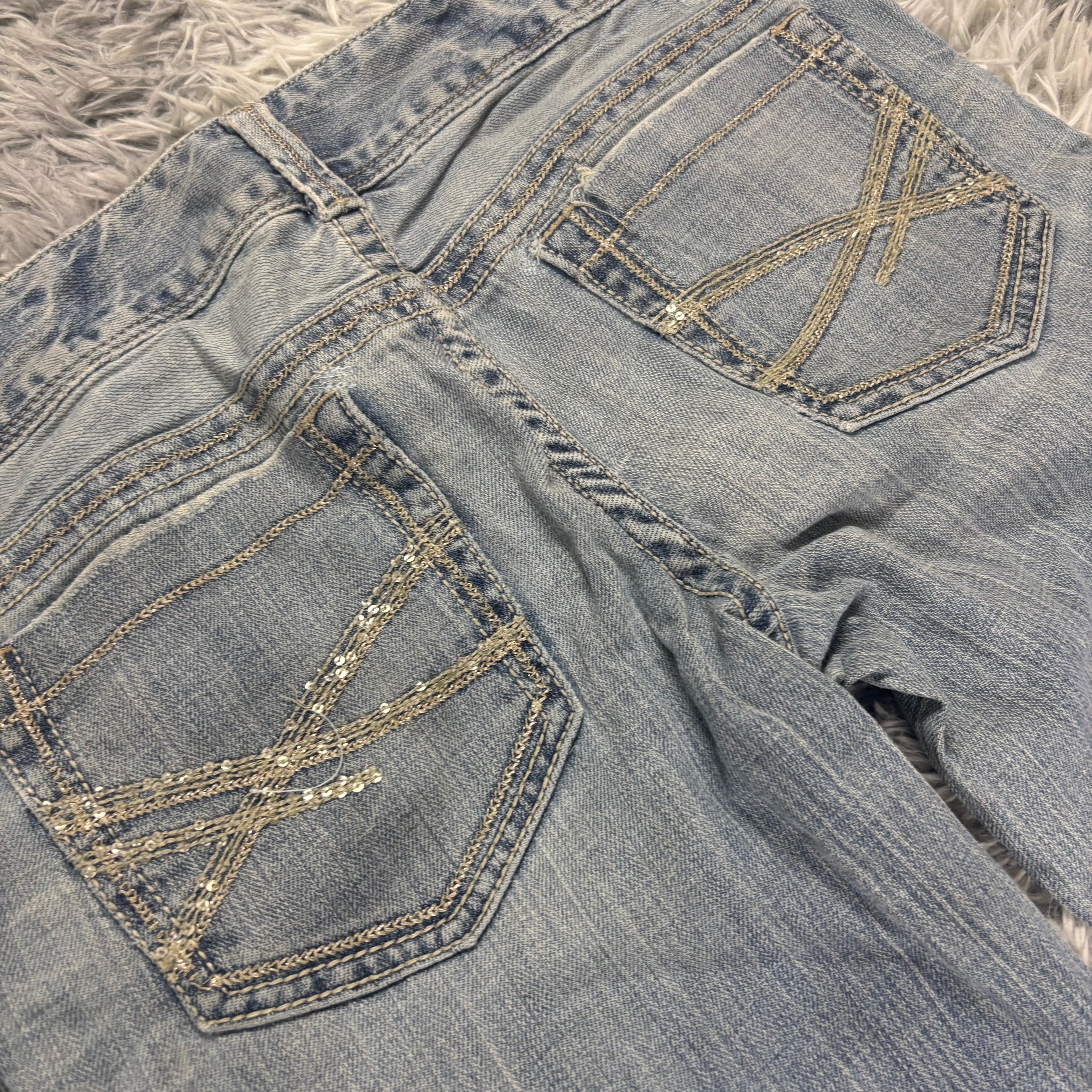Süße Y2K Vintage women Jeans lowwaist Bootcut 00s 90s style M (S14)