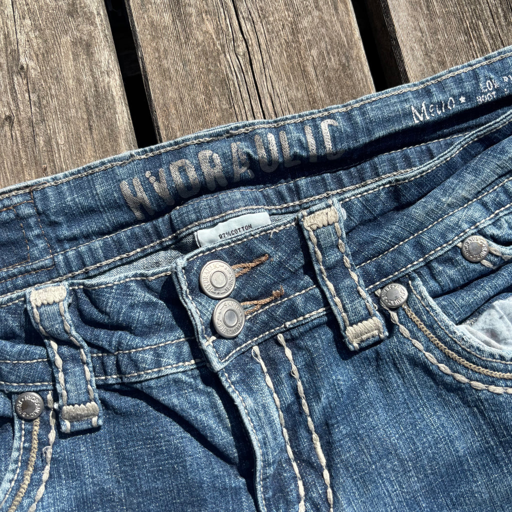 Süße Y2K Jeans Mit tollen Backprint für Frauen 00 90s vintage baddie (L) S39