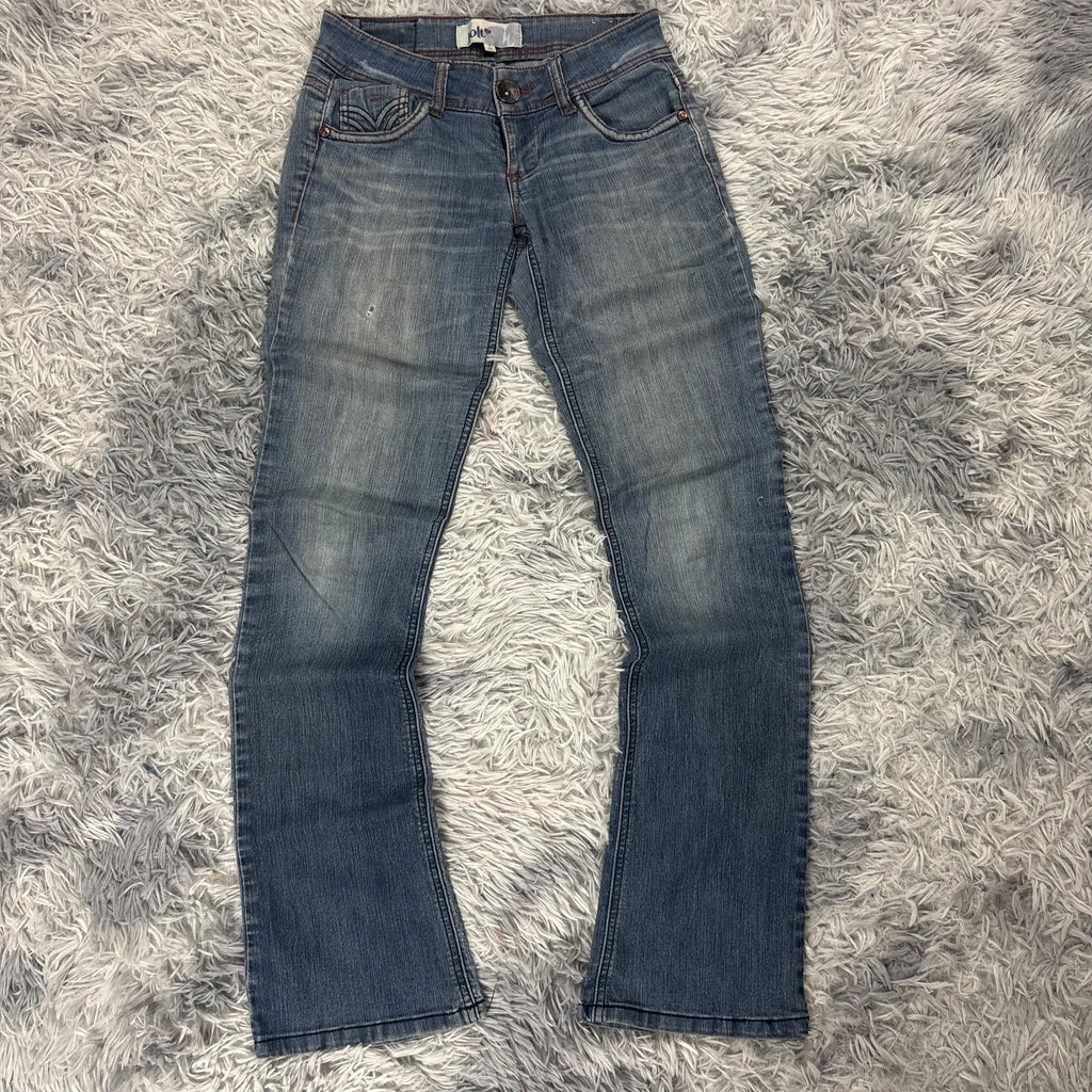 Süße Y2K Bootcut Lowwaist Jeans mit Backprint /women vintage 00s 90s baddie (XS) S18