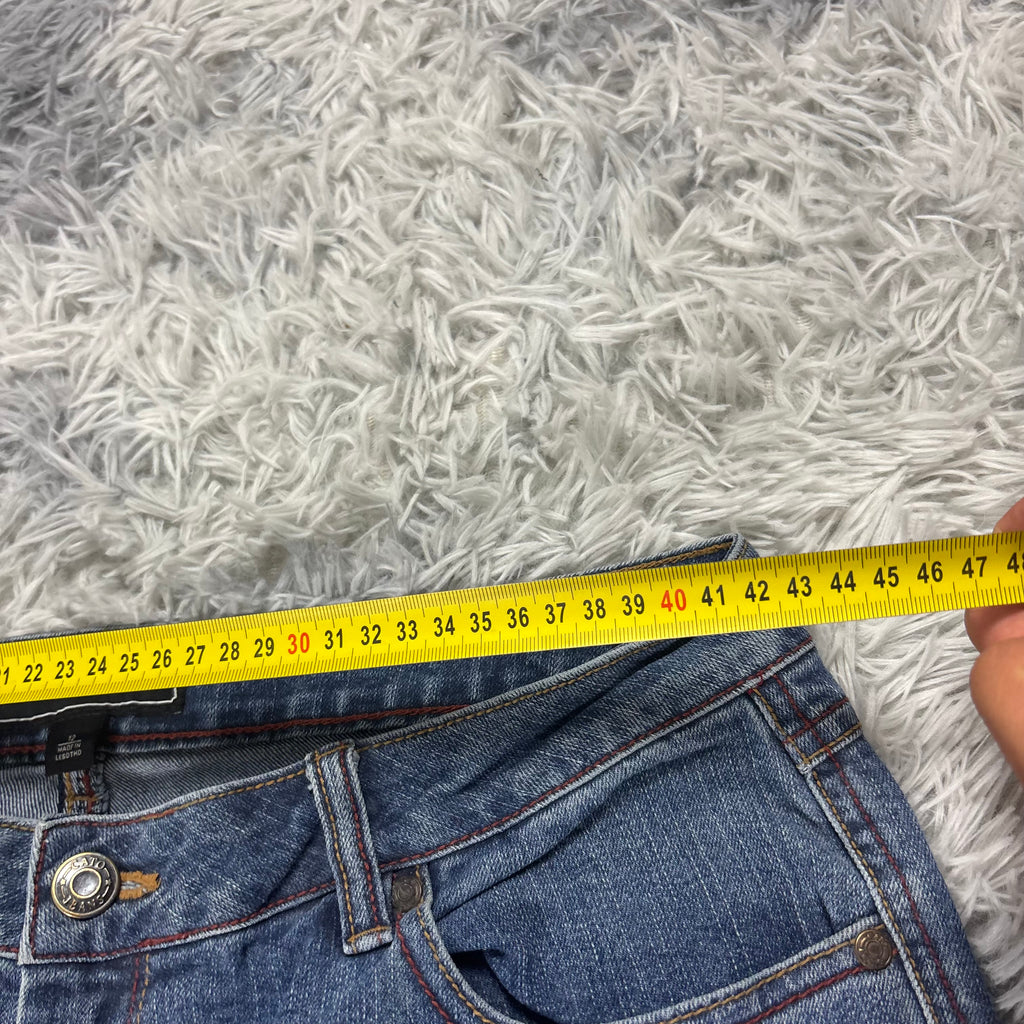 Y2K Lowwaist Bootcut Jeans mit Backprint /women 90s 00s vintage baddie (XL) S24