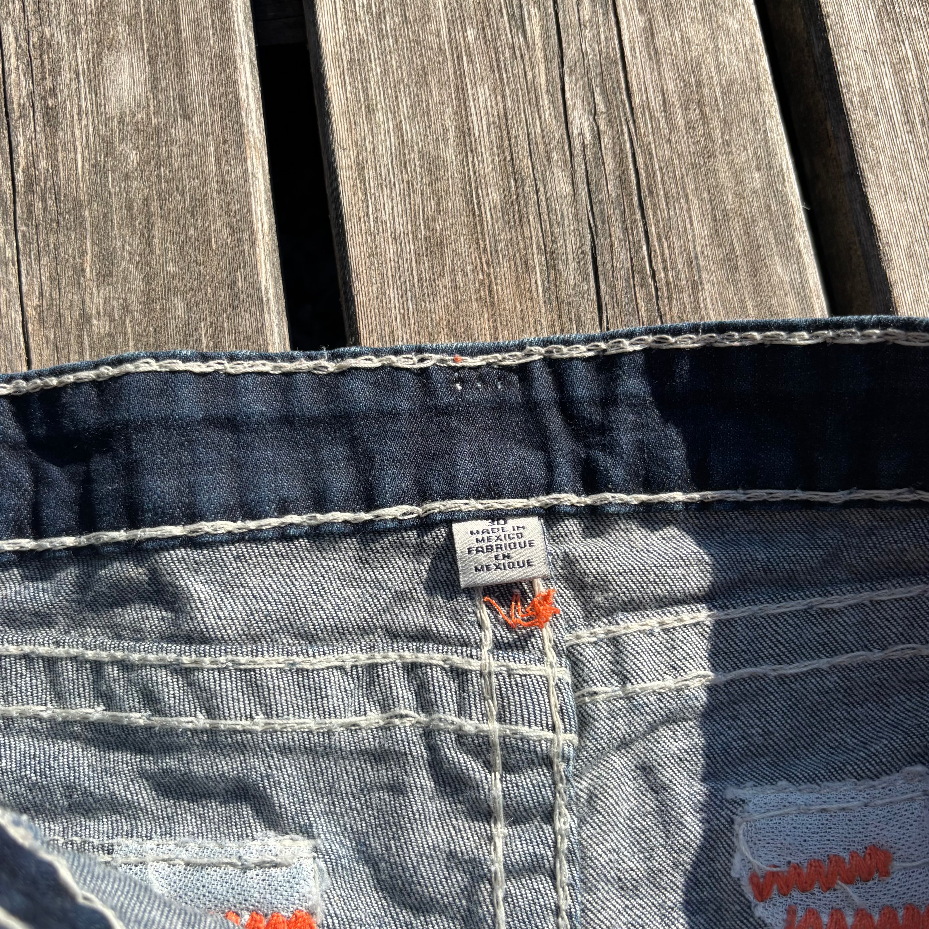 Süße True Religion Shorts / Hotpants für Frauen /00s 90s vintage baddie (L-XL) S68