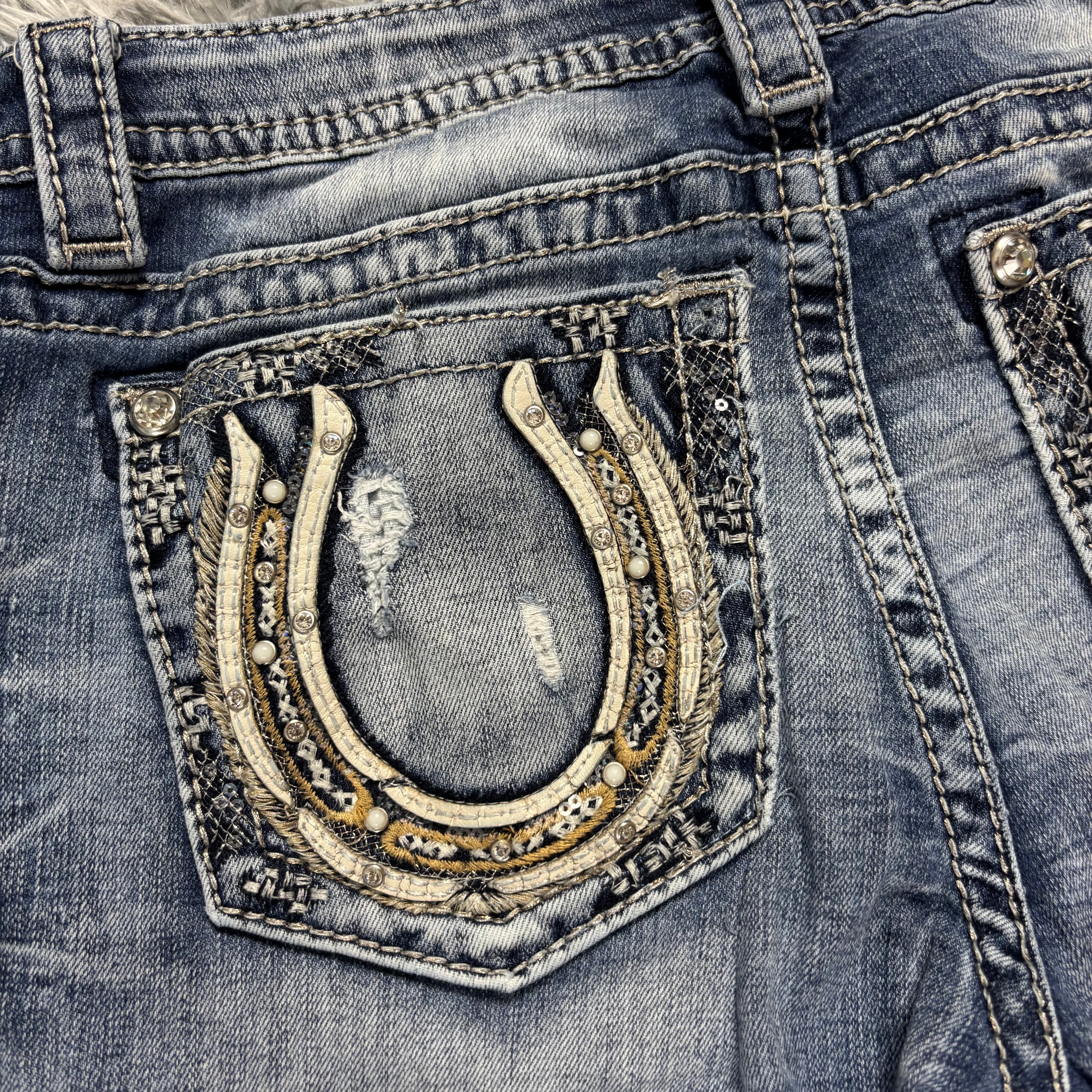 Süße Miss Me Jeans mit Hufeisen Backprint /women vintage 00s 90s style S-M (28) S9