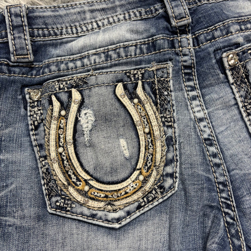 Süße Miss Me Jeans mit Hufeisen Backprint /women vintage 00s 90s style S-M (28) S9