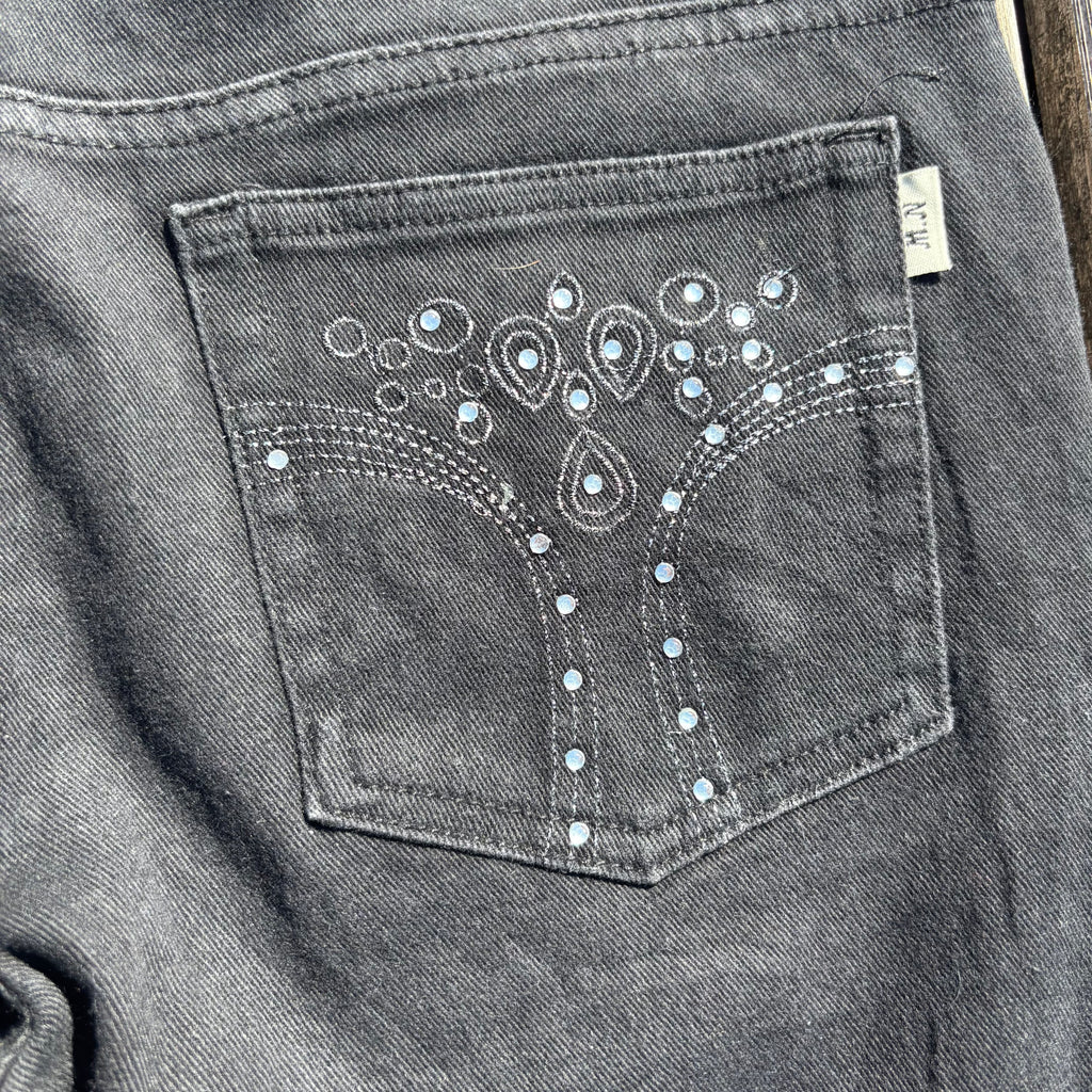 Süße Y2K Jeans mit backprint /schwarze women 00s 90s vintage baddie(M) S40