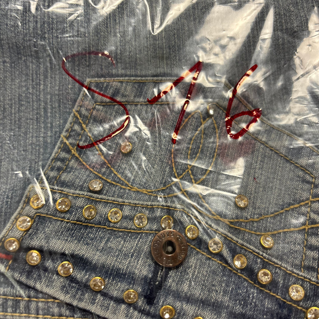 Süße Lowwaist Bootcut Jeans mit Backprint /vintage 00s 90s (M) S16
