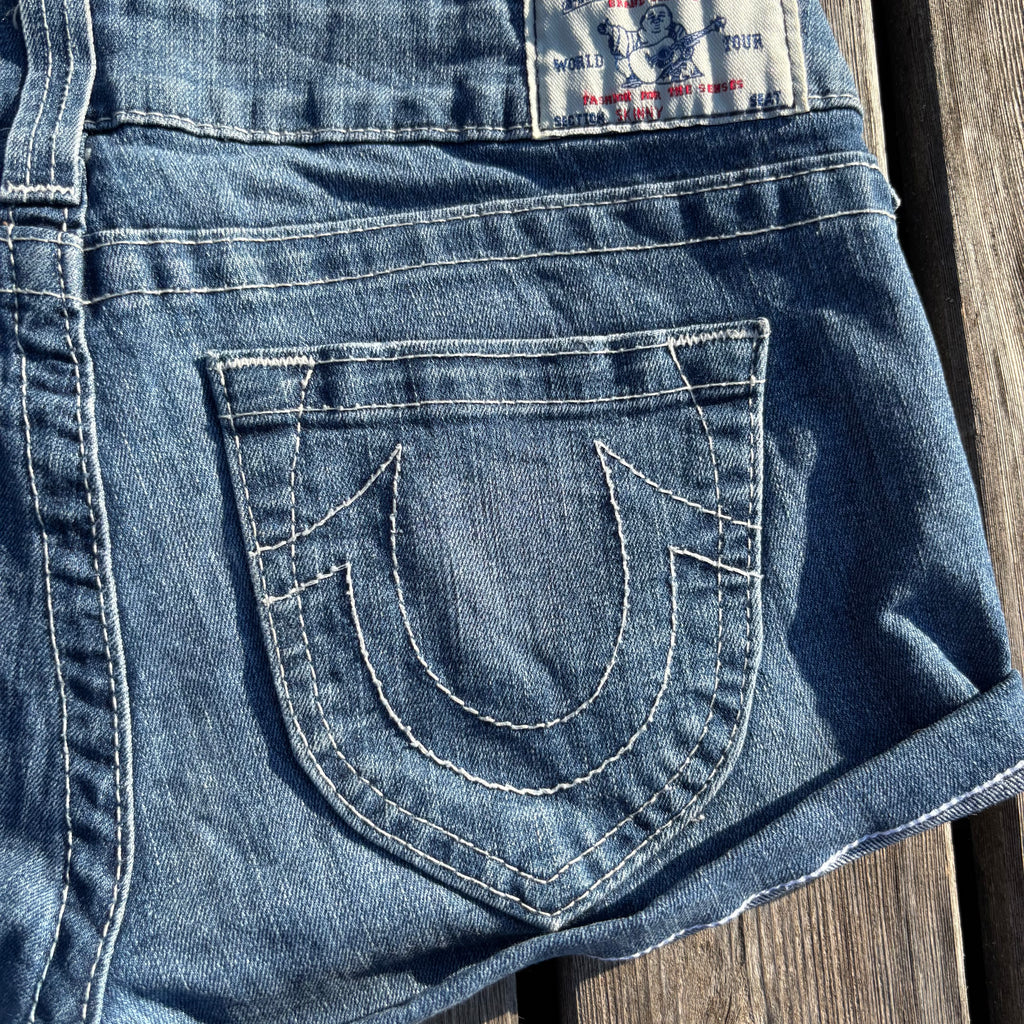 True Religion Shorts / Hotpants women 00s 90s vintage baddie S55 (L)