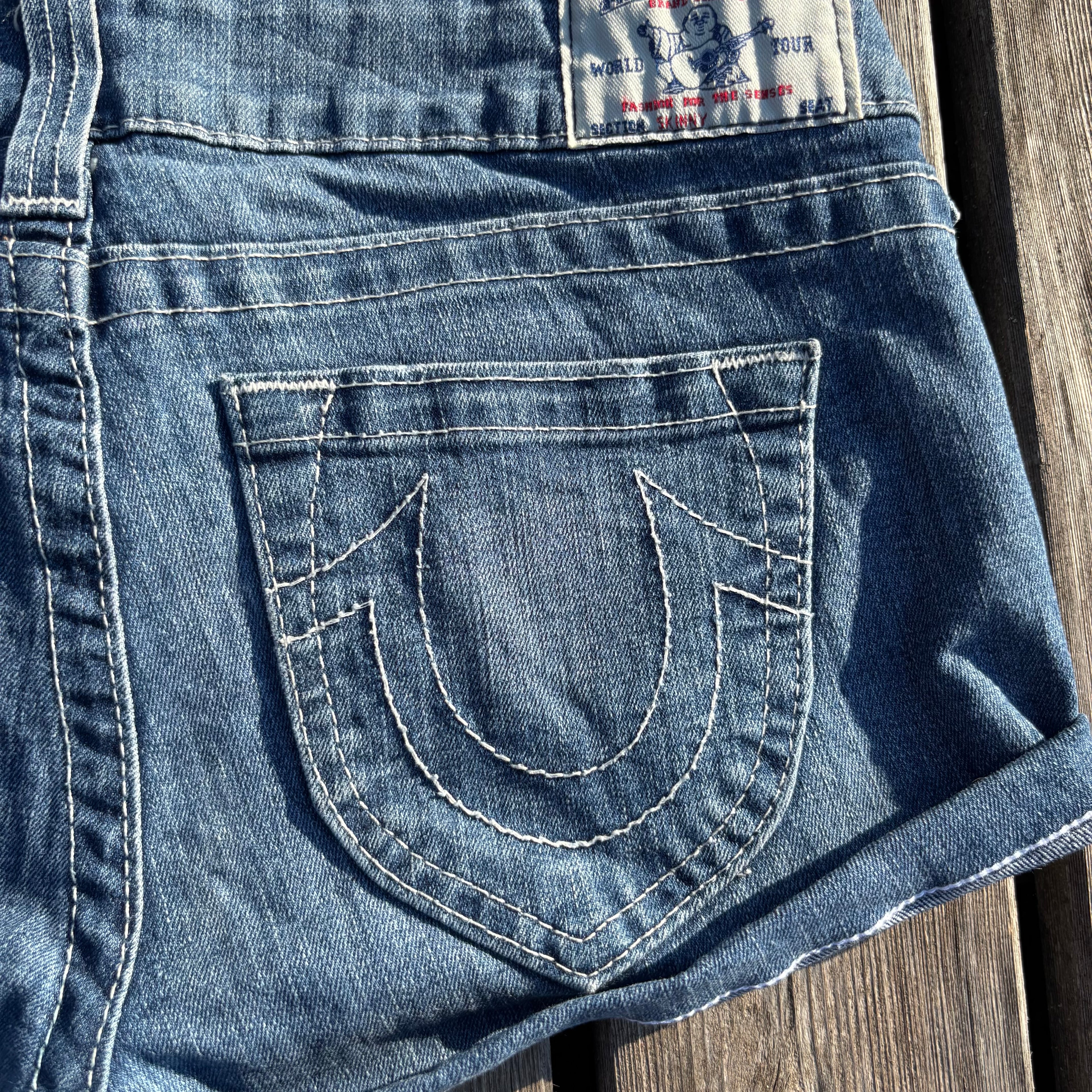 True Religion Shorts / Hotpants women 00s 90s vintage baddie S55 (L)