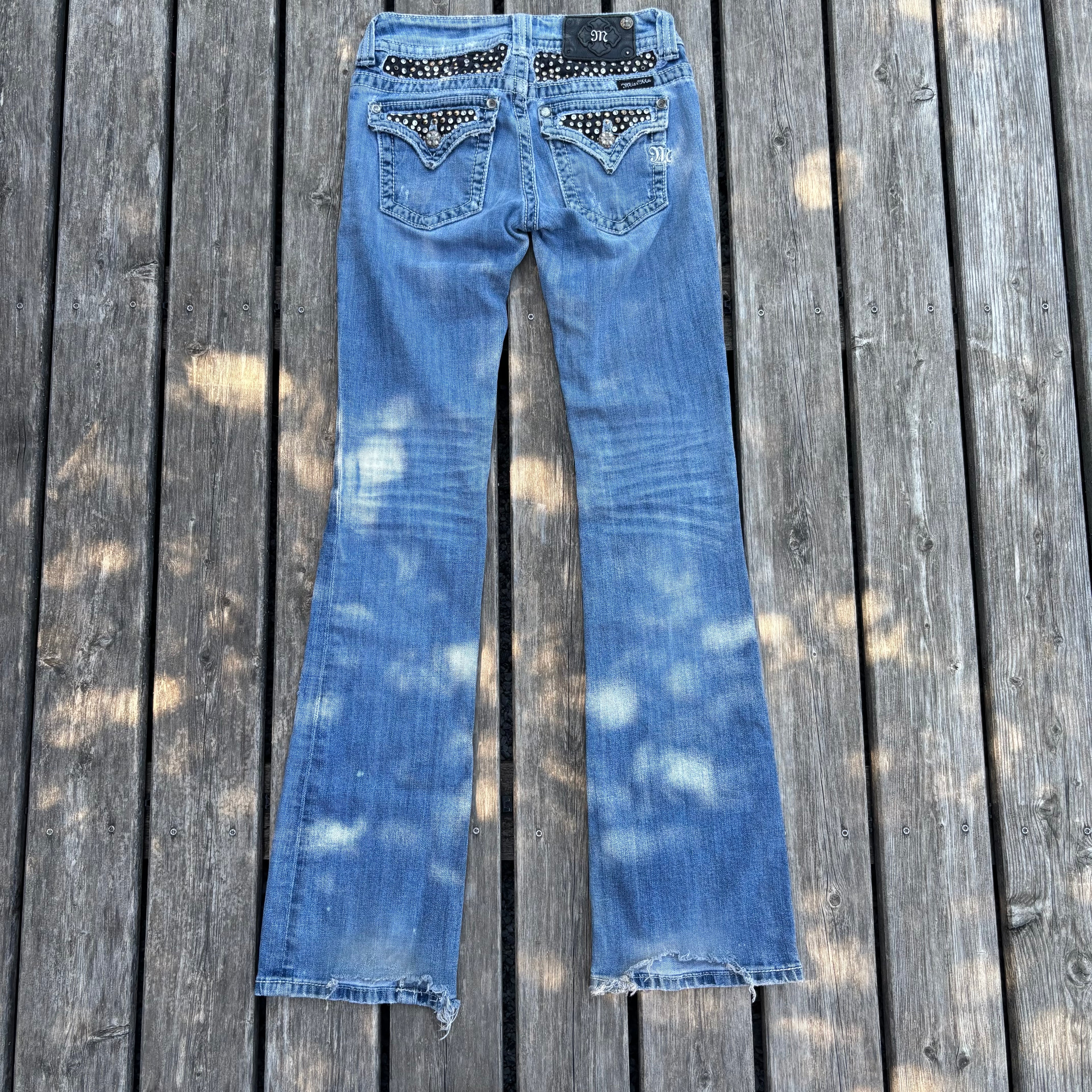 Süße Miss Me Jeans für Frauen / Lowwaist Bootcut streetwear women 00s 90s vintage baddie S92 XXS-XS