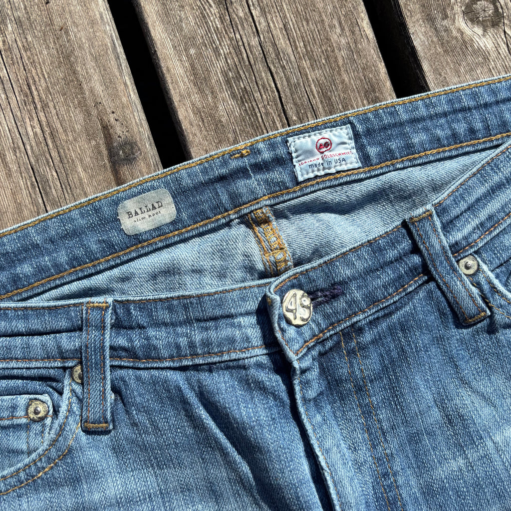 Süße Y2K Lowwaist Bootcut Jeans mit Backprint /women 00s 90s vintage baddie (L-XL) S42