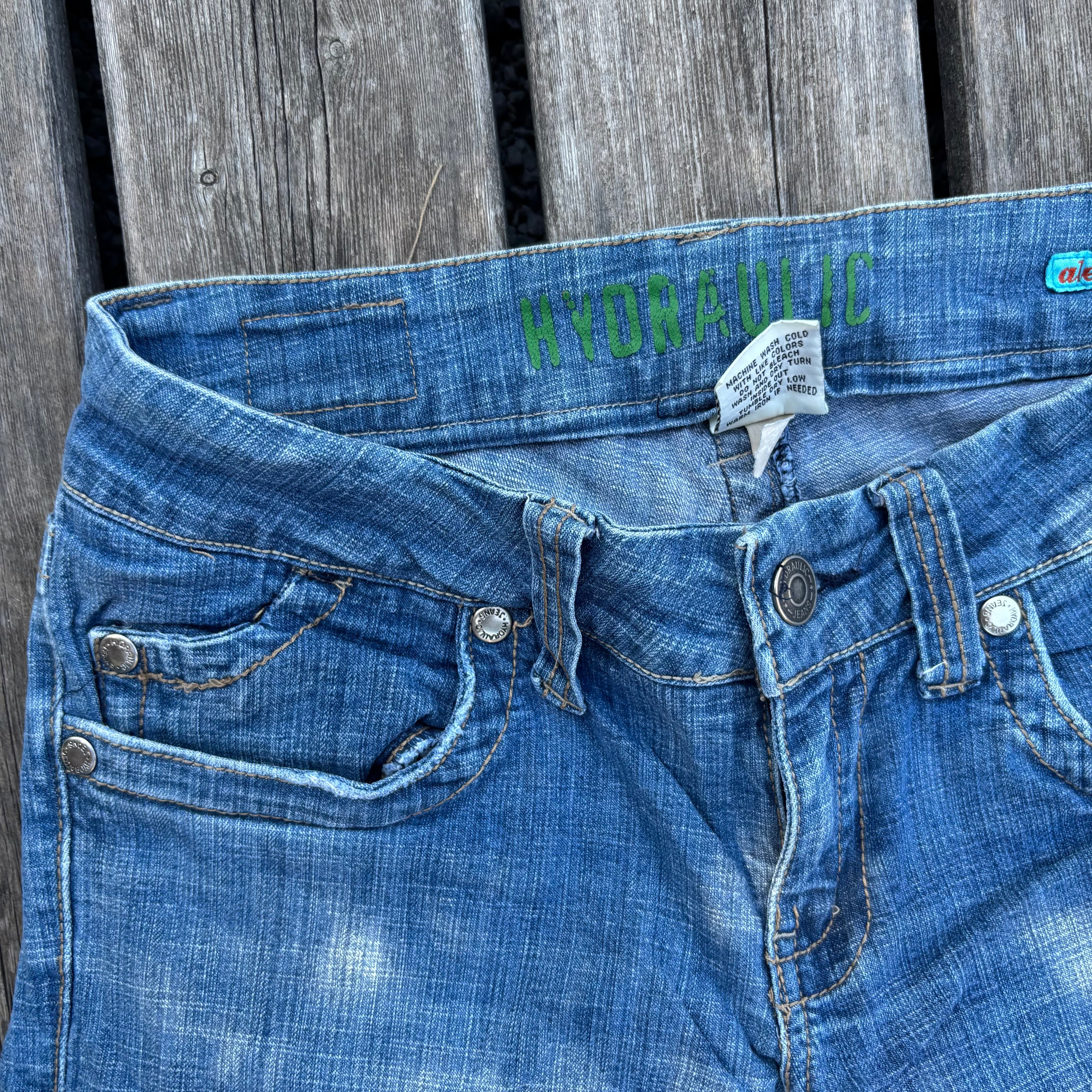 Süße Y2K Lowwaist Bootcut Jeans mit tollen Backprint /women 00s 90s vintage baddie S93 XS