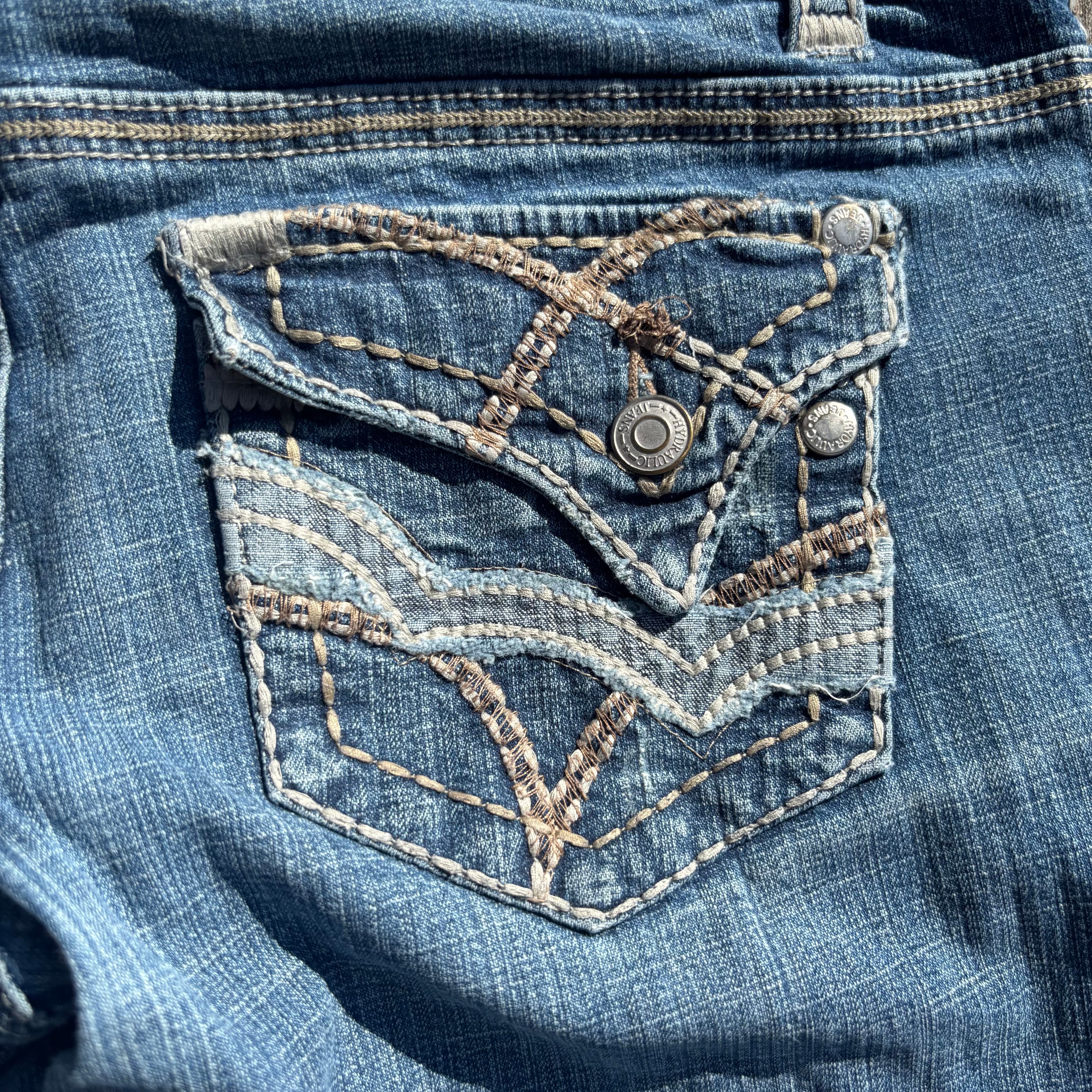 Süße Y2K Jeans Mit tollen Backprint für Frauen 00 90s vintage baddie (L) S39