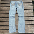 Süße Y2K Lowwaist Bootcut Jeans mit tollen Backprint /women 00s 90s vintage baddie (M) S103