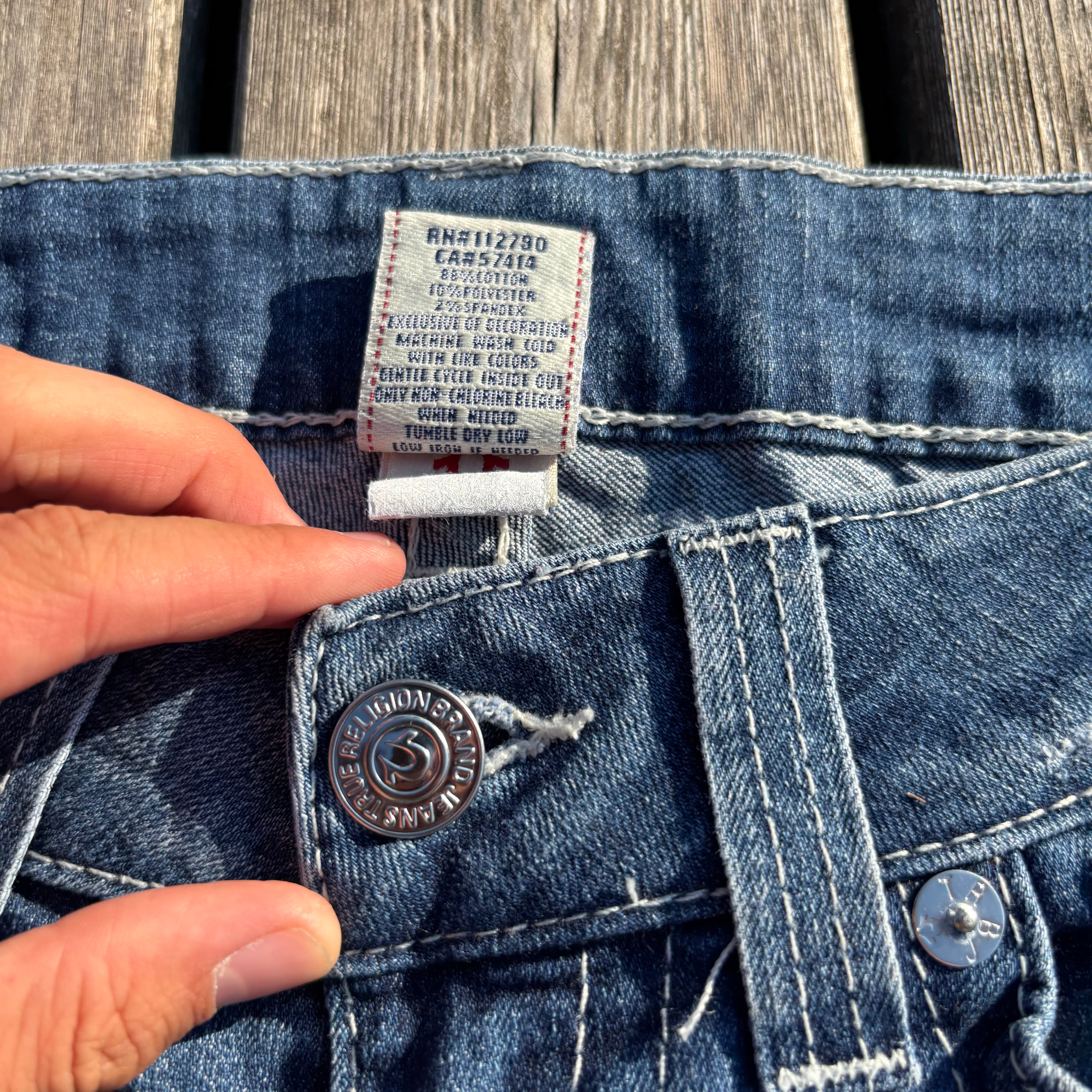 True Religion Shorts / Hotpants women 00s 90s vintage baddie S55 (L)