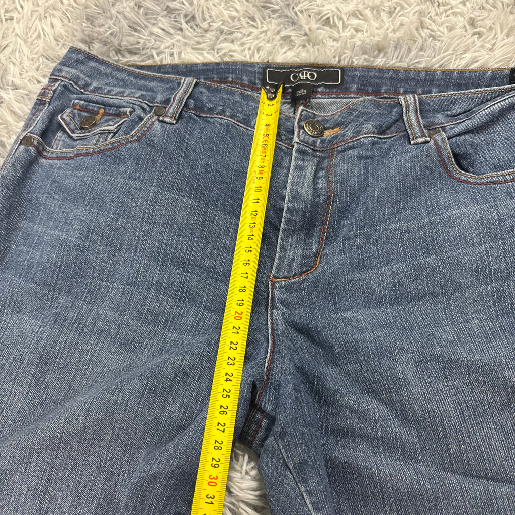 Y2K Lowwaist Bootcut Jeans mit Backprint /women 90s 00s vintage baddie (XL) S24