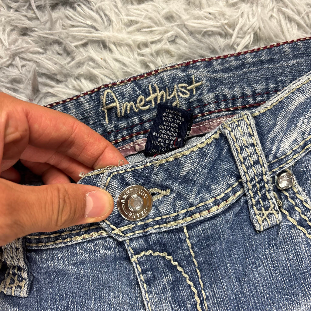 Y2K Lowwaist Bootcut Jeans mit Backprint /women 00s 90s vintage baddie (S) S27