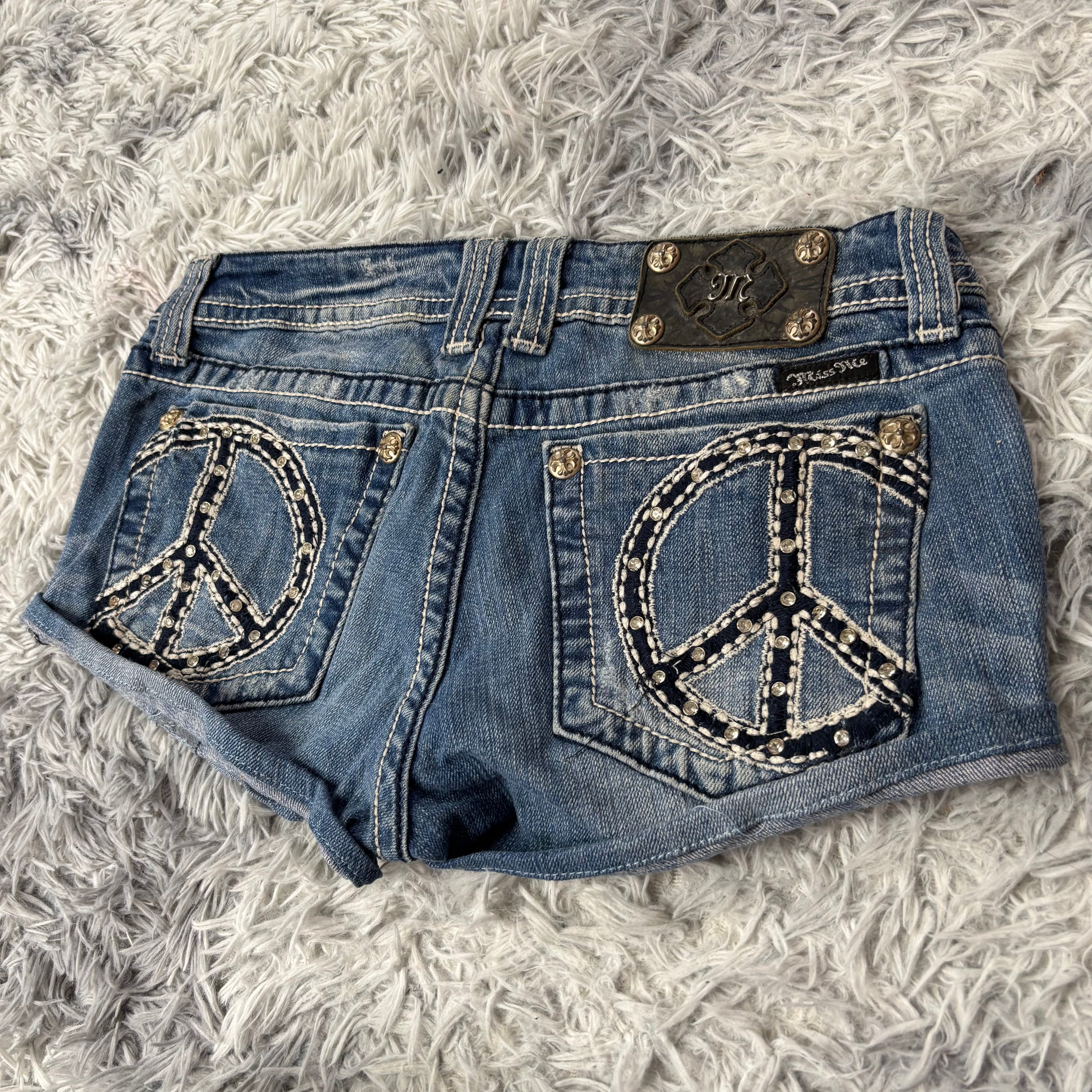 Süße Miss Me shorts /hotpants women vintage 00s 90s style S-M) S5