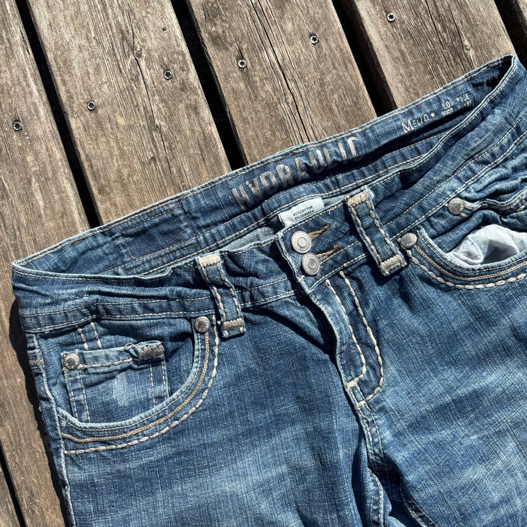 Süße Y2K Jeans Mit tollen Backprint für Frauen 00 90s vintage baddie (L) S39
