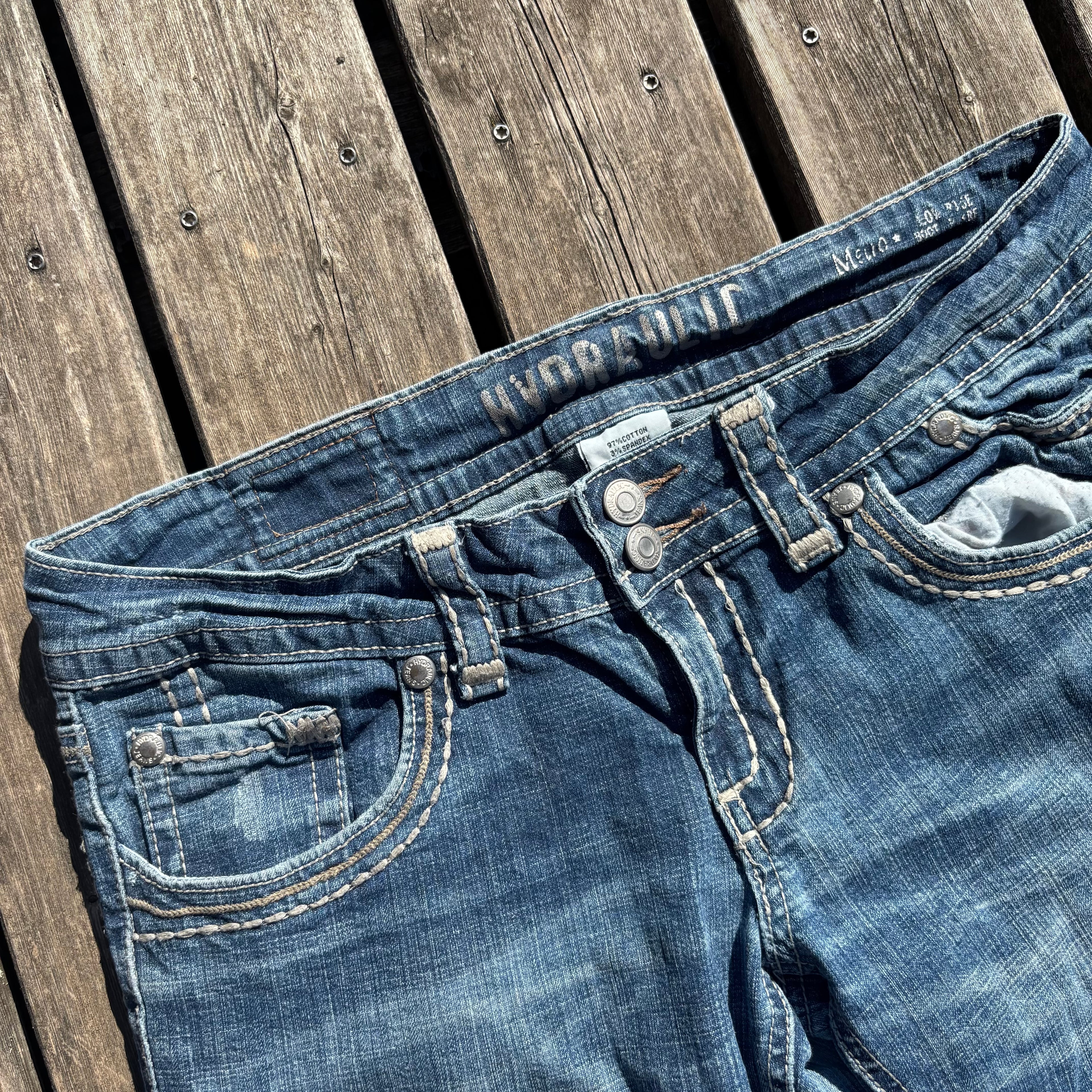Süße Y2K Jeans Mit tollen Backprint für Frauen 00 90s vintage baddie (L) S39