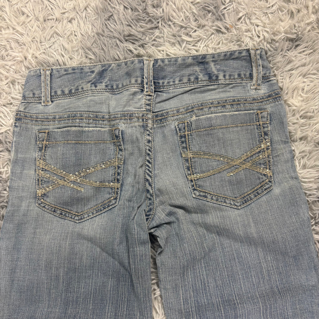 Süße Y2K Vintage women Jeans lowwaist Bootcut 00s 90s style M (S14)