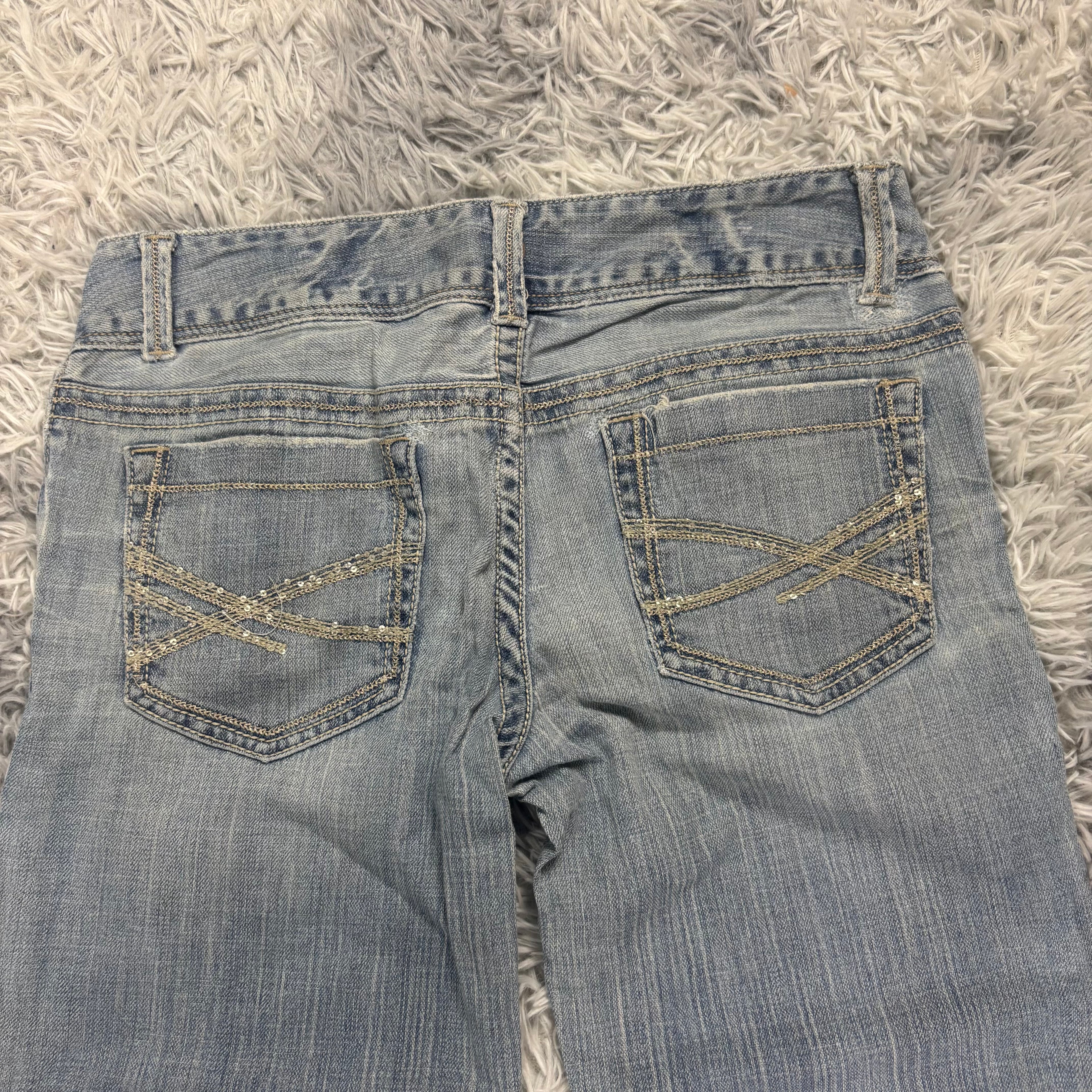 Süße Y2K Vintage women Jeans lowwaist Bootcut 00s 90s style M (S14)