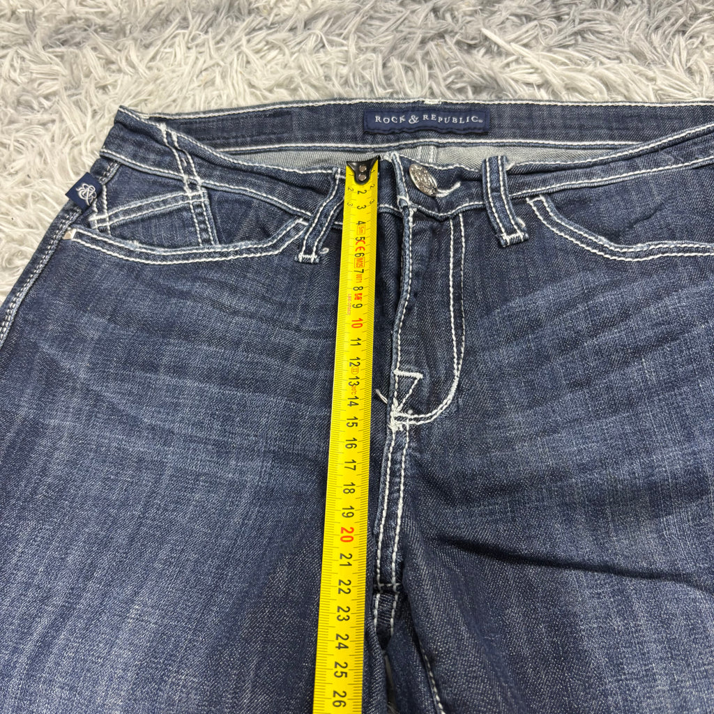 Y2K Lowwaist Bootcut Jeans mit Backprint /women 00s 90s vintage baddie (S-M) /S30