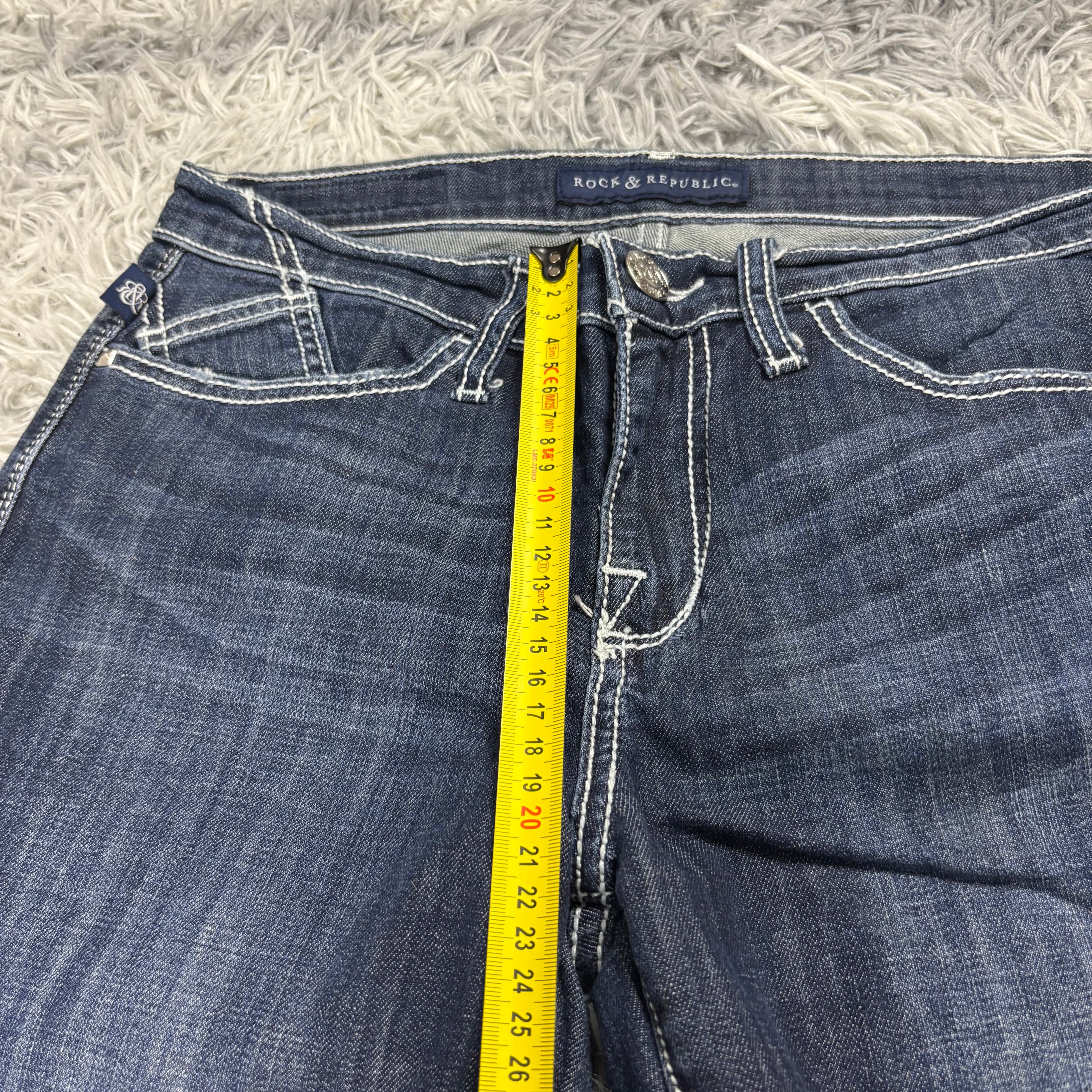 Y2K Lowwaist Bootcut Jeans mit Backprint /women 00s 90s vintage baddie (S-M) /S30