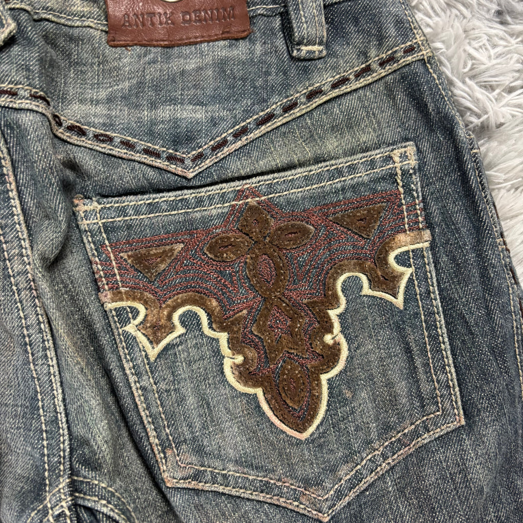 AA/Antik Denim Y2K Lowwaist bootcut Jeans /westernstyle women 90s 00s vintage (XS-S) /S31