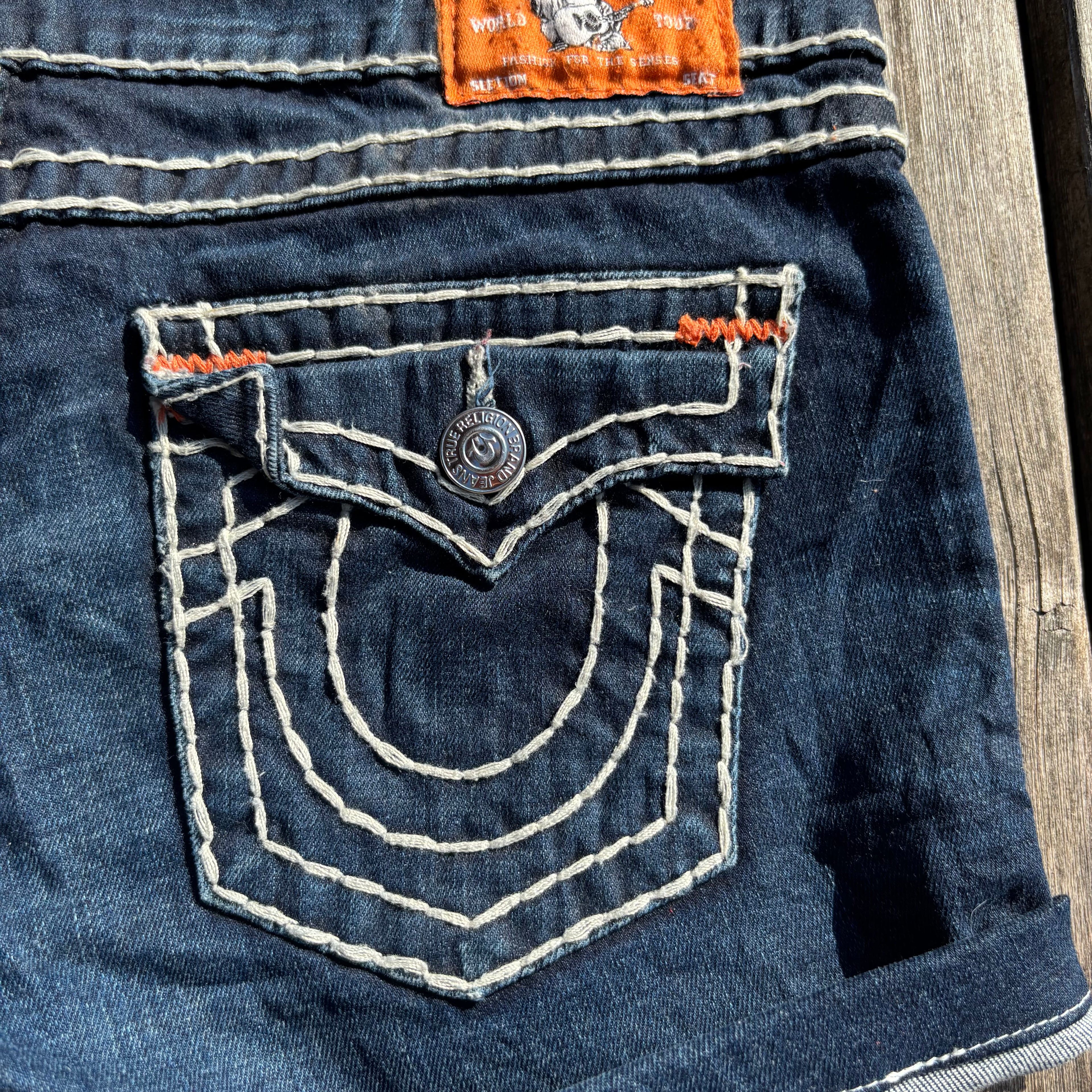 Süße True Religion Shorts / Hotpants für Frauen /00s 90s vintage baddie (L-XL) S68