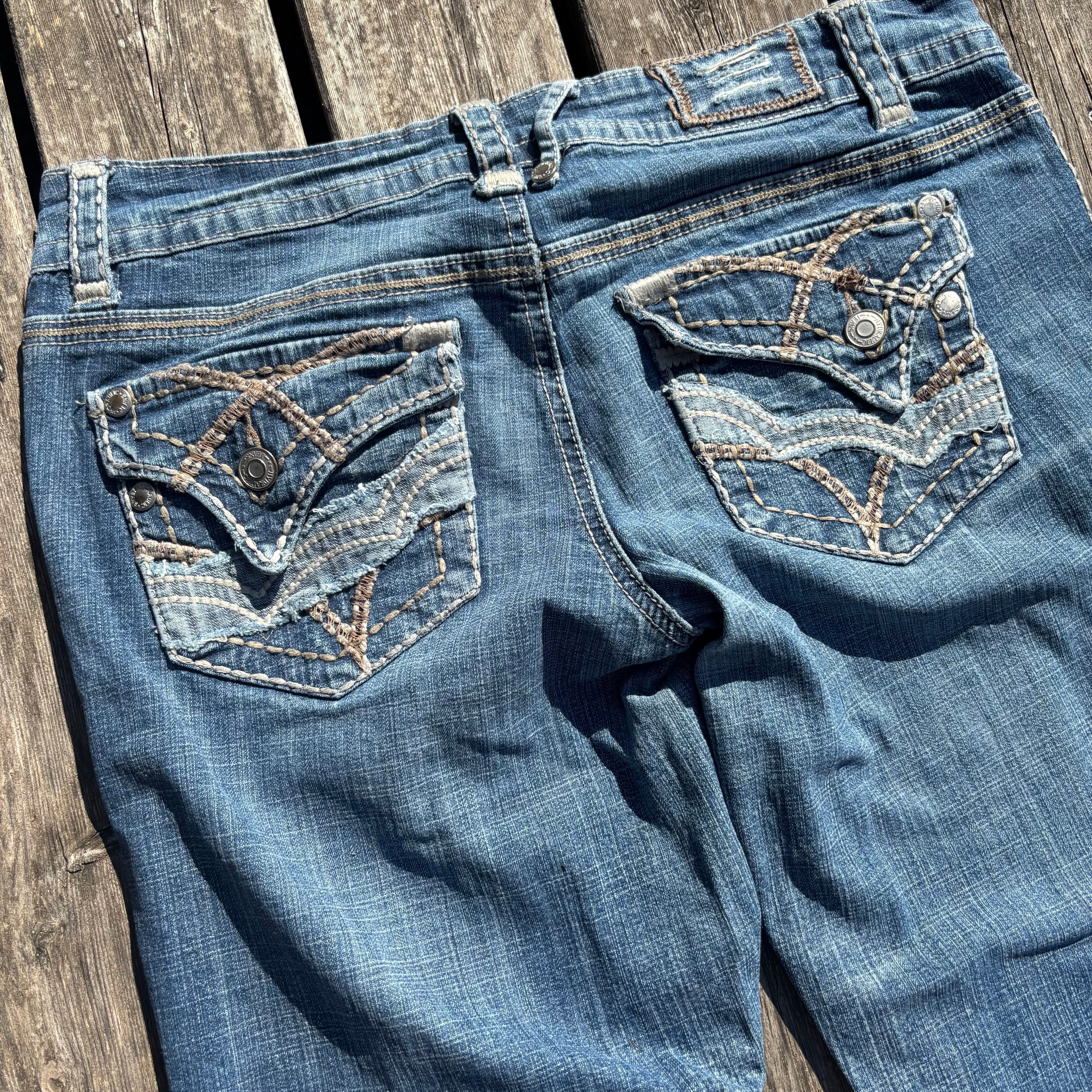 Süße Y2K Jeans Mit tollen Backprint für Frauen 00 90s vintage baddie (L) S39