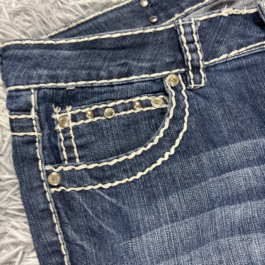 Y2K Lowwaist Bootcut Jeans mit Backprint /women 00s 90s vintage baddie (L-XL) S26