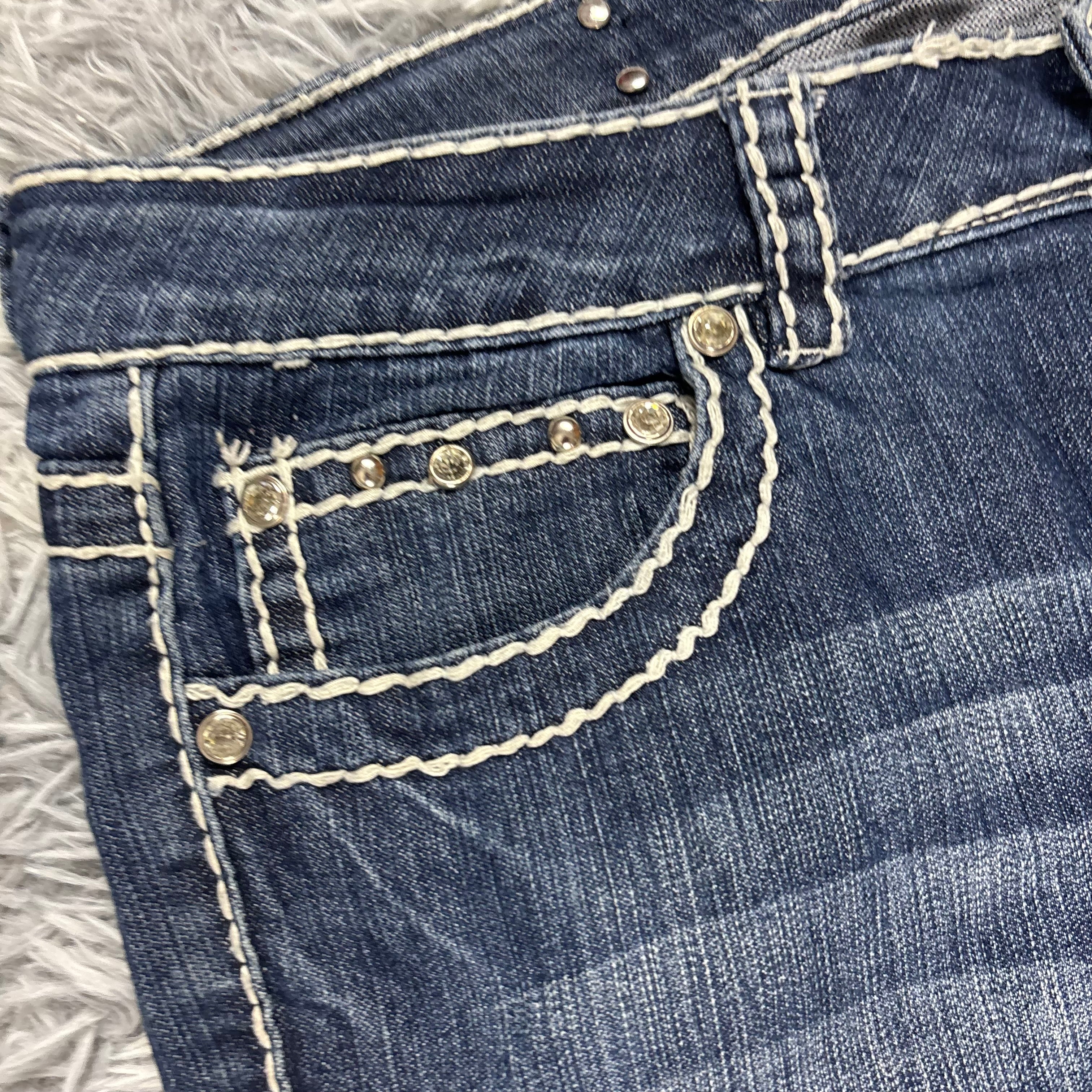 Y2K Lowwaist Bootcut Jeans mit Backprint /women 00s 90s vintage baddie (L-XL) S26
