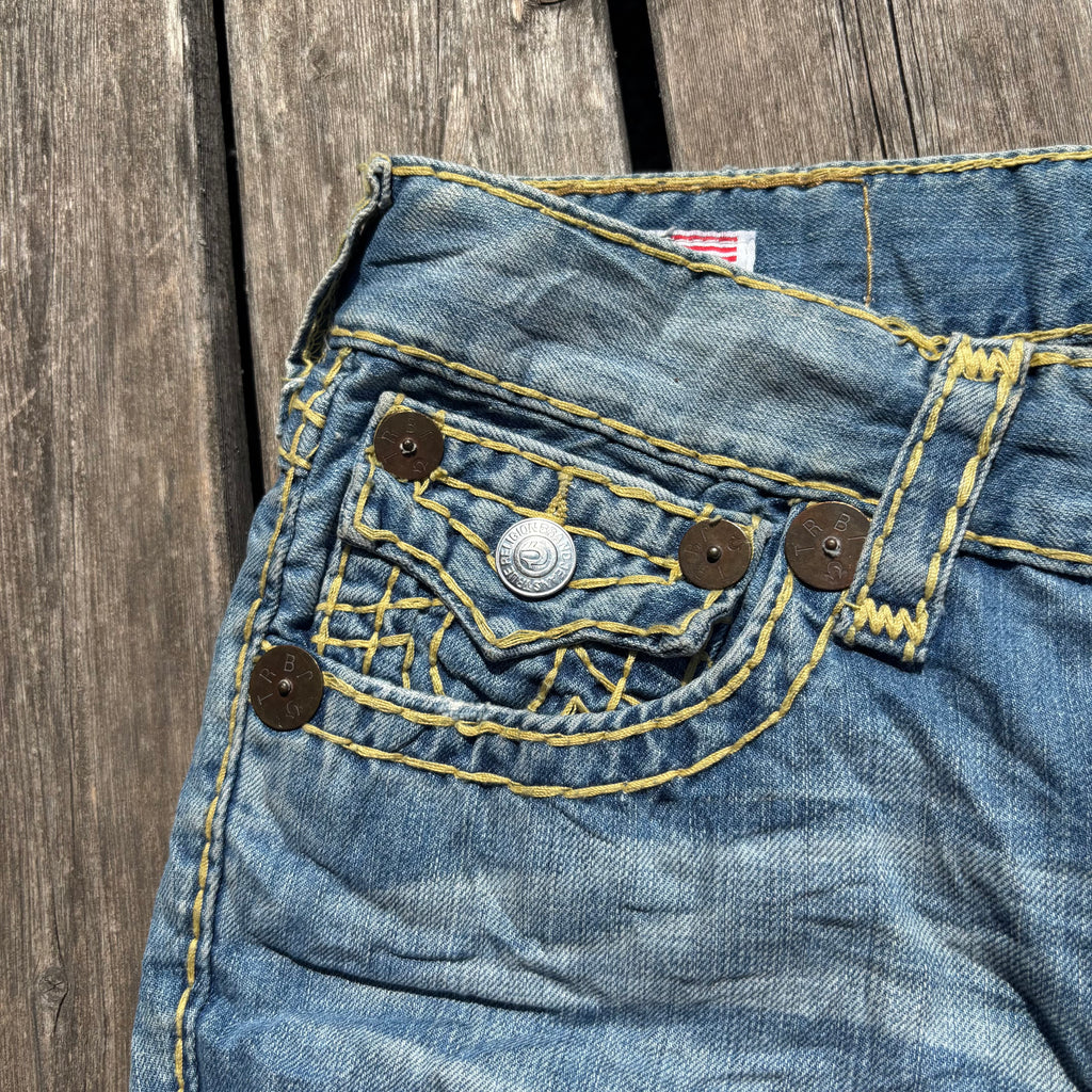 Süße True Religion Shorts/ Hotpants für Frauen /90s 00s streetwear vintage baddie (L) S109