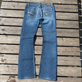 Süße Y2K Lowwaist Bootcut Jeans mit tollen Backprint /women 00s 90s vintage baddie (S) S111