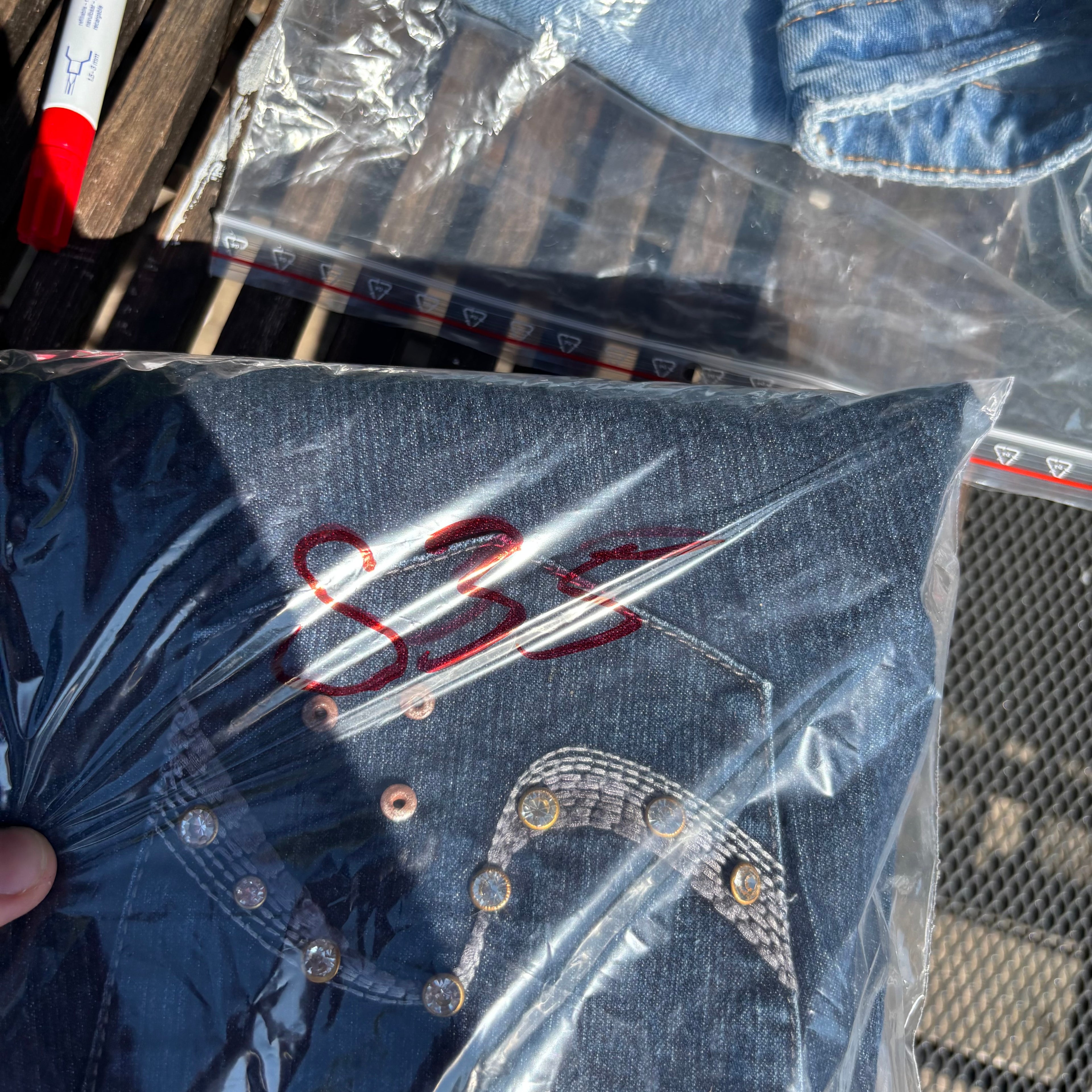 Süße Y2K  Jeans mit tollen Backprint /streetwear women 00s 90s vintage style