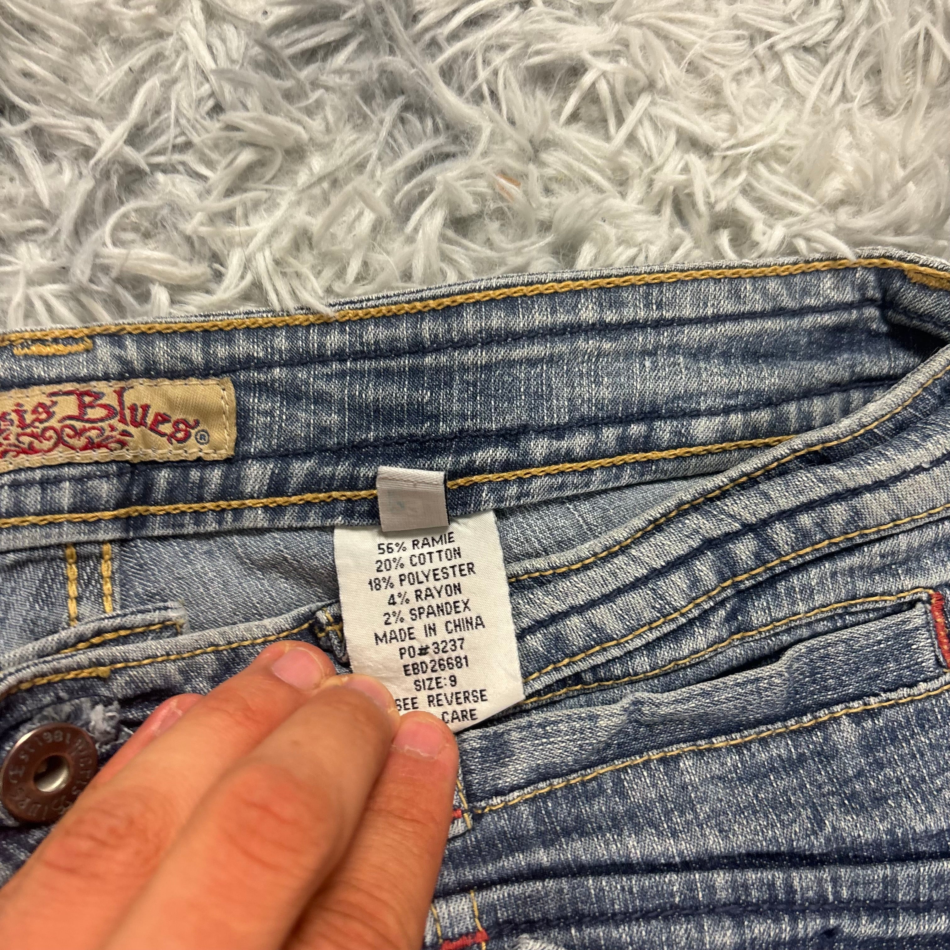 Süße Lowwaist Bootcut Jeans mit Backprint /vintage 00s 90s (M) S16