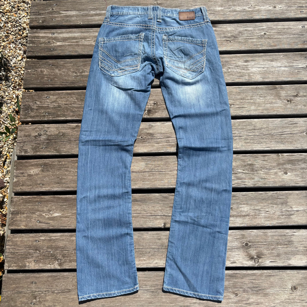 Süße Y2K Lowwaist Bootcut Jeans mit tollen Backprint /women 00s 90s vintage baddie S94 XS-S