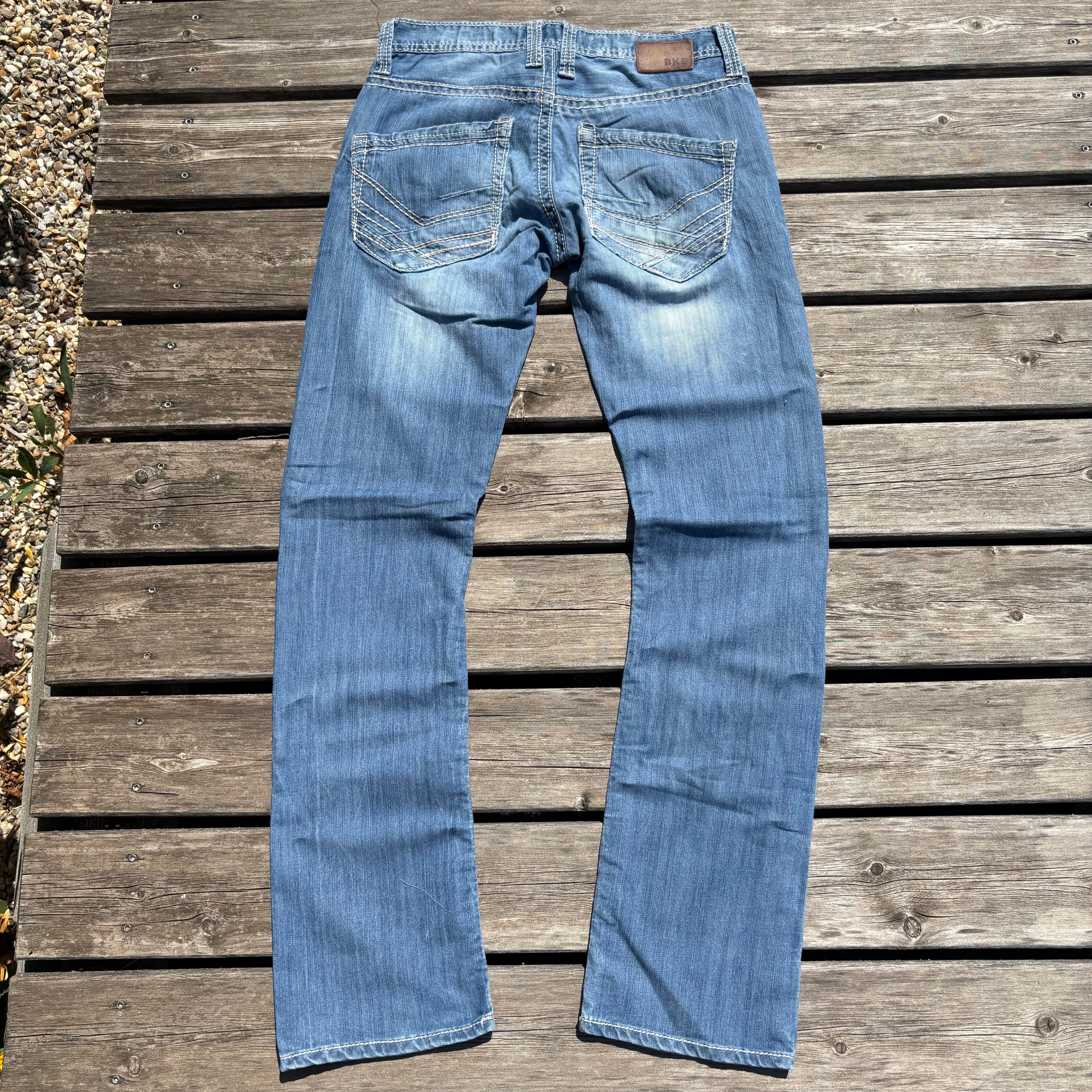 Süße Y2K Lowwaist Bootcut Jeans mit tollen Backprint /women 00s 90s vintage baddie S94 XS-S