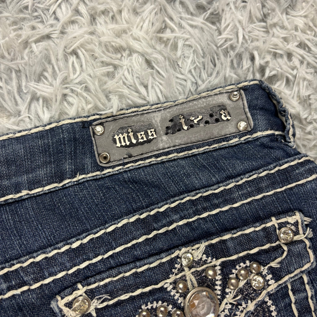 Y2K Lowwaist Bootcut Jeans mit Backprint /women 00s 90s vintage baddie (L-XL) S26