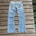 Süße Y2K Lowwaist Bootcut Jeans mit tollen Backprint /women 00s 90s vintage baddie (S100) M